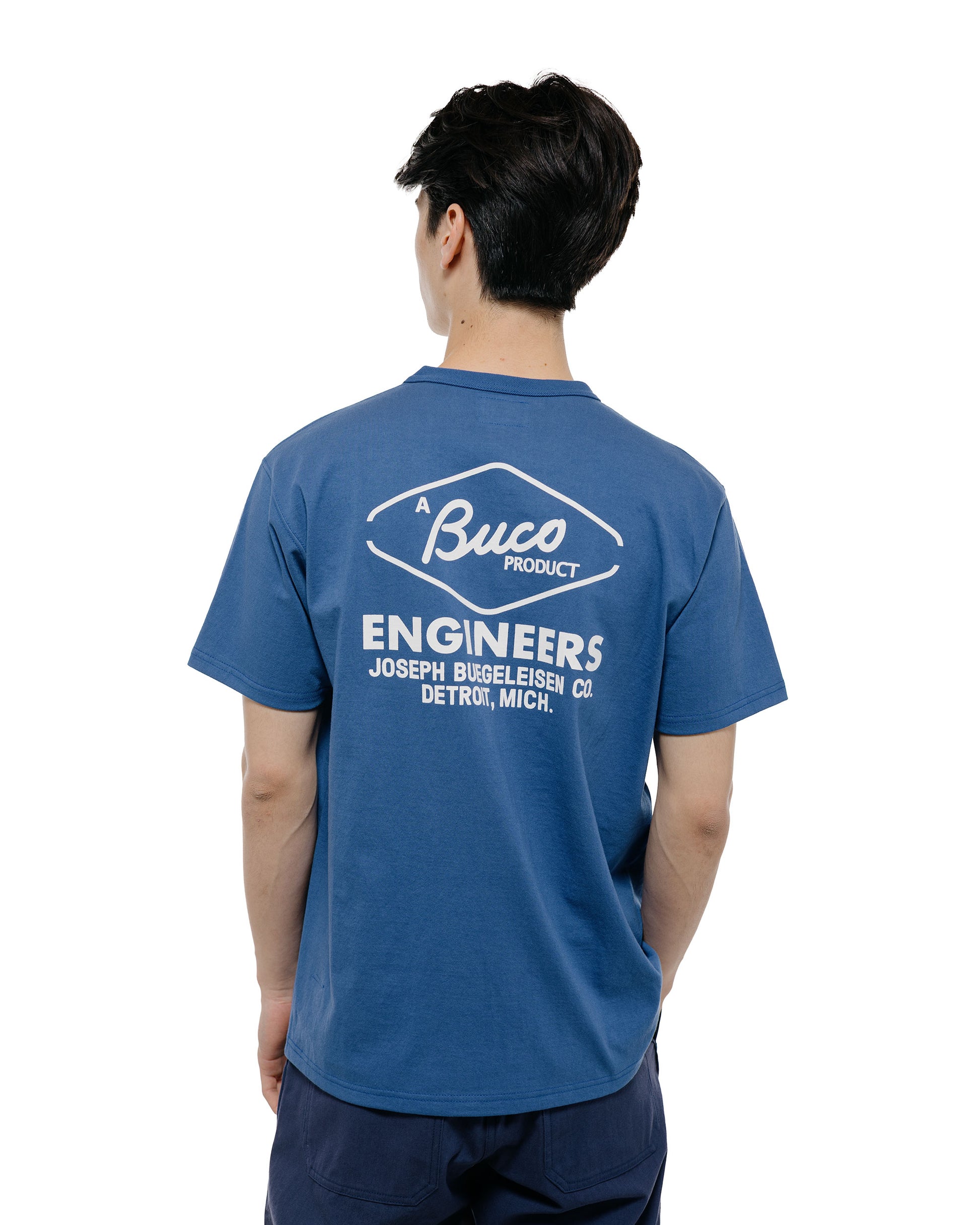 lost & found The Real McCoy's The Real McCoy's BC26001 Buco Tee / Buco Engineers Royal Blue