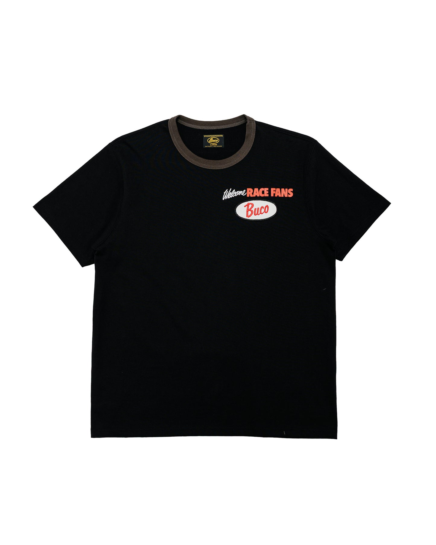 The Real McCoy's BC26004 Buco Tee / Welcome Racing Fans! Black/Charcoal