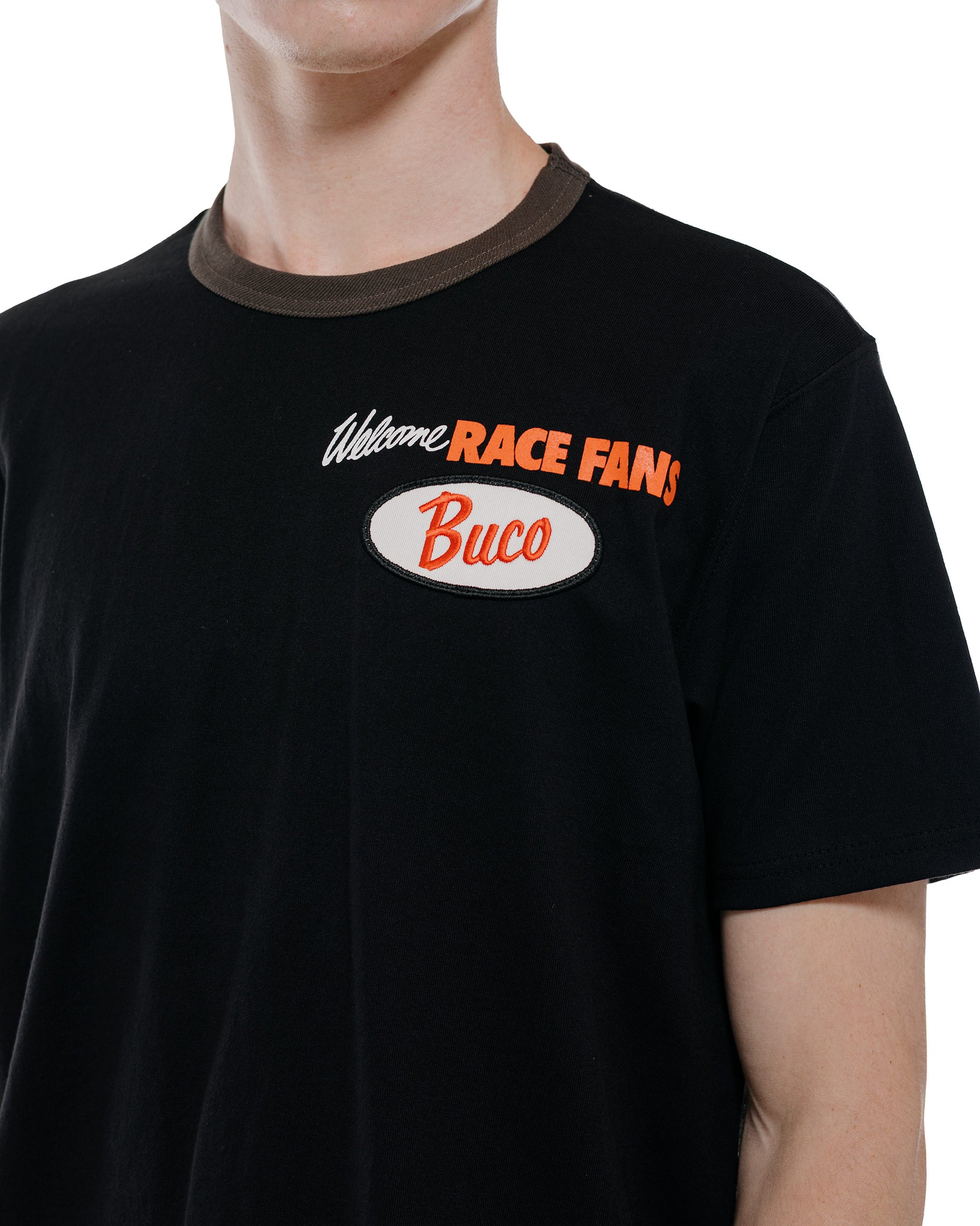 The Real McCoy's BC26004 Buco Tee / Welcome Racing Fans! Black/Charcoal