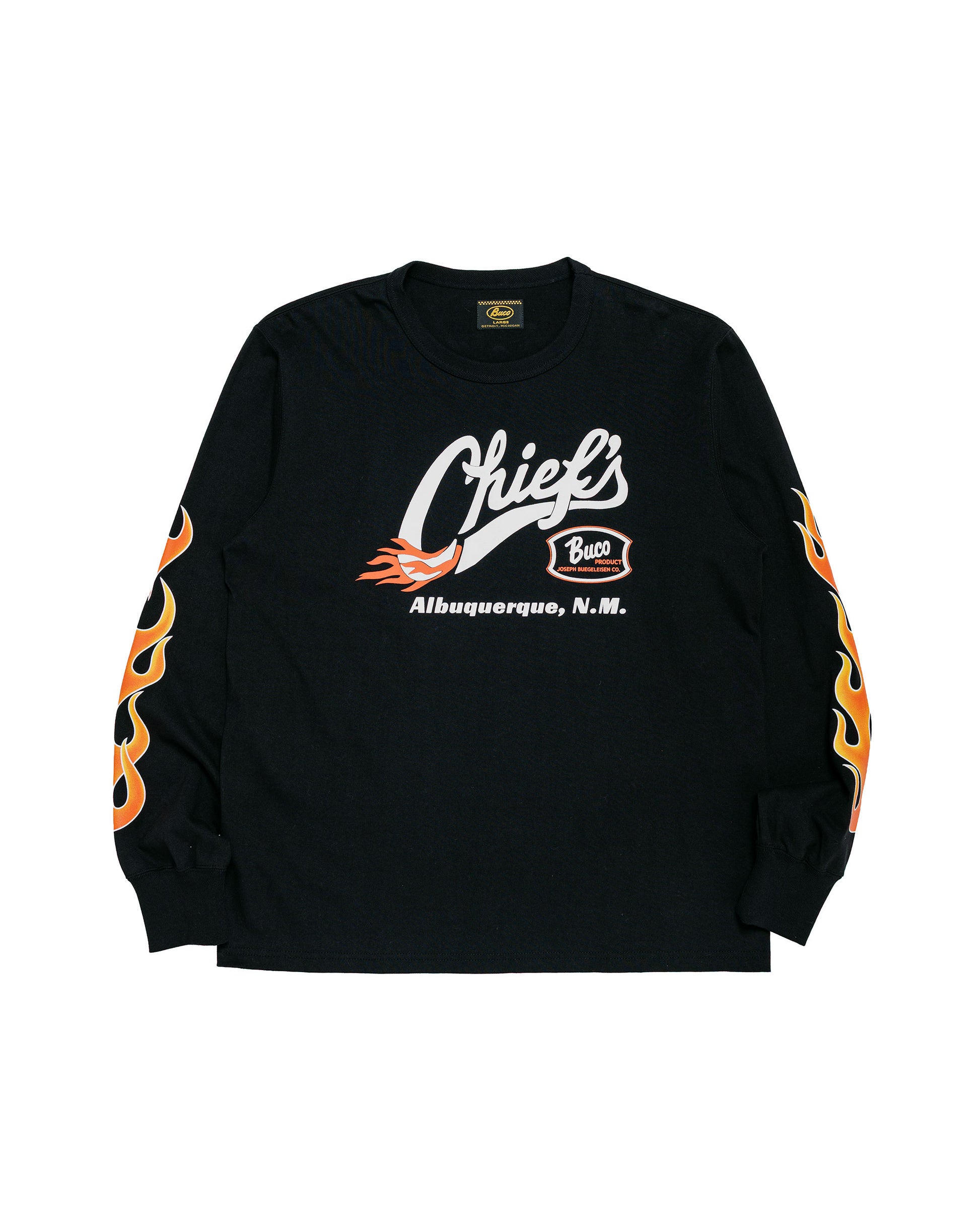 The Real McCoy's BC26005 BUCO LS Tee  Chiefs BlackRed