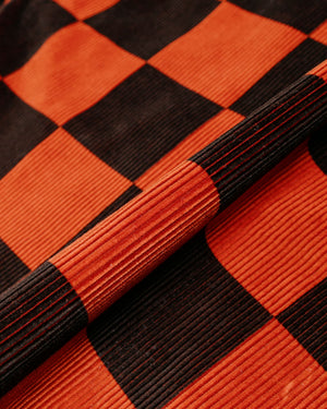 The Real McCoy's BJ23103 Buco Checkered Corduroy Jacket OrangeBlack fabric