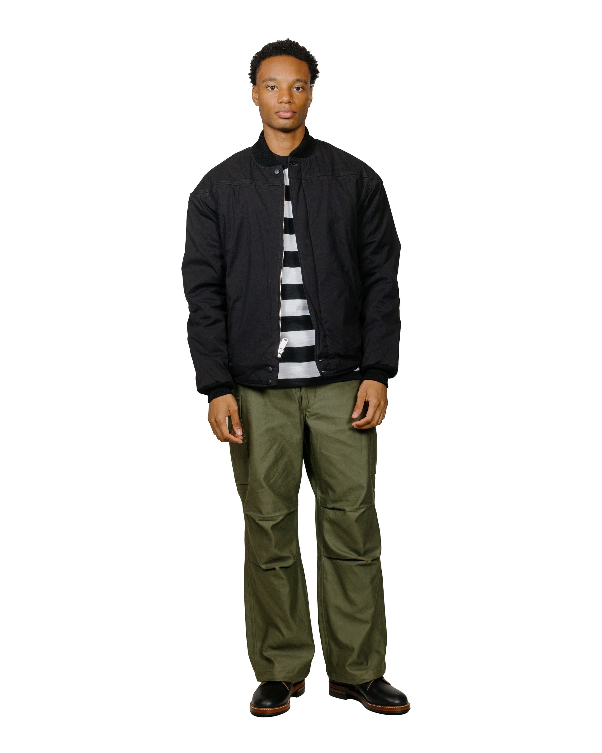 lost & found The Real McCoy's The Real McCoy's BJ24002 Buco Cape Shoulder Sports Jacket Black