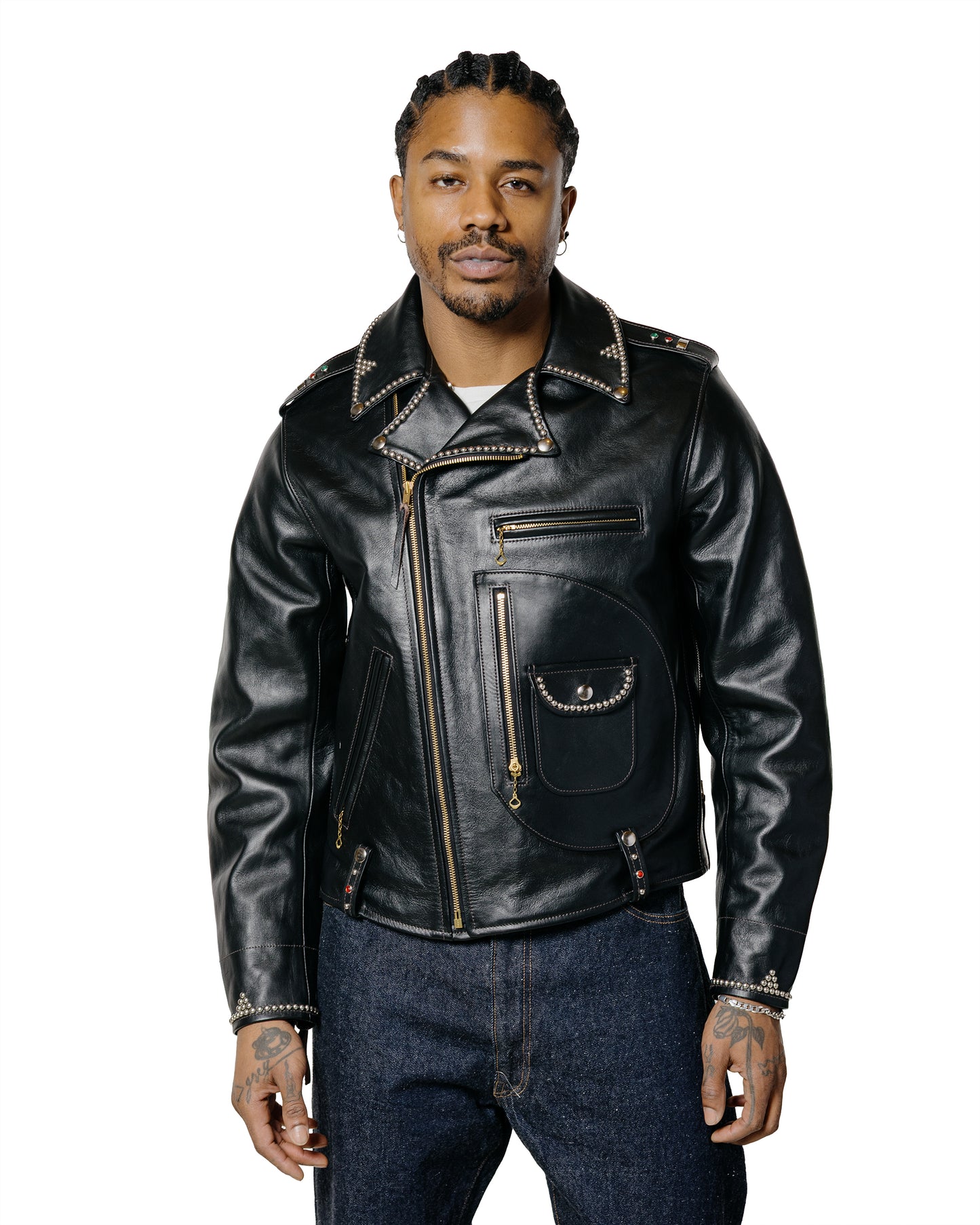 lost & found The Real McCoy's The Real McCoy's BJ24101 Buco J-24 Smoky Jim Leather Jacket Black