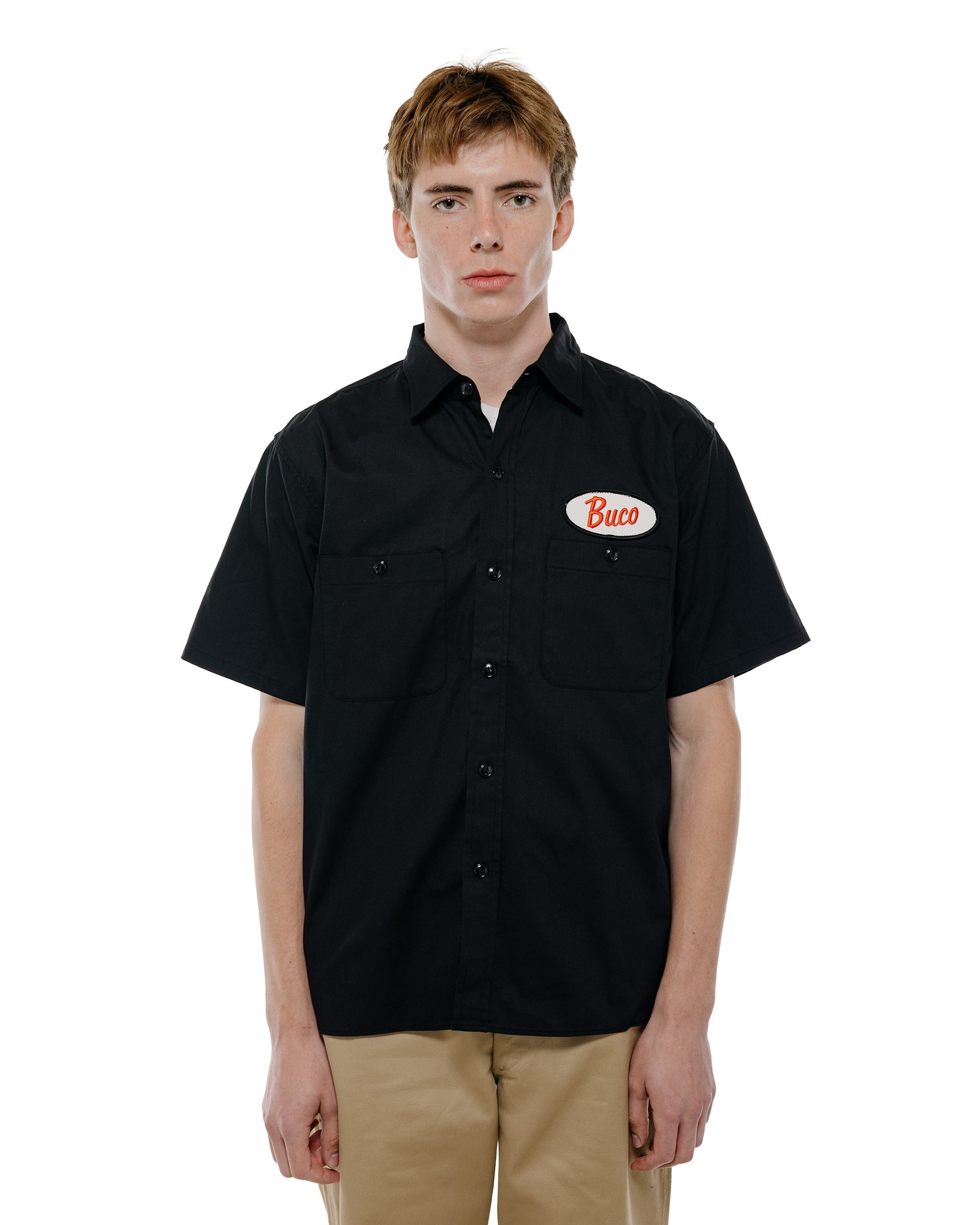 The Real McCoy's BS26001 Buco Workshirt S/S / Look At How Buco Did It! Black