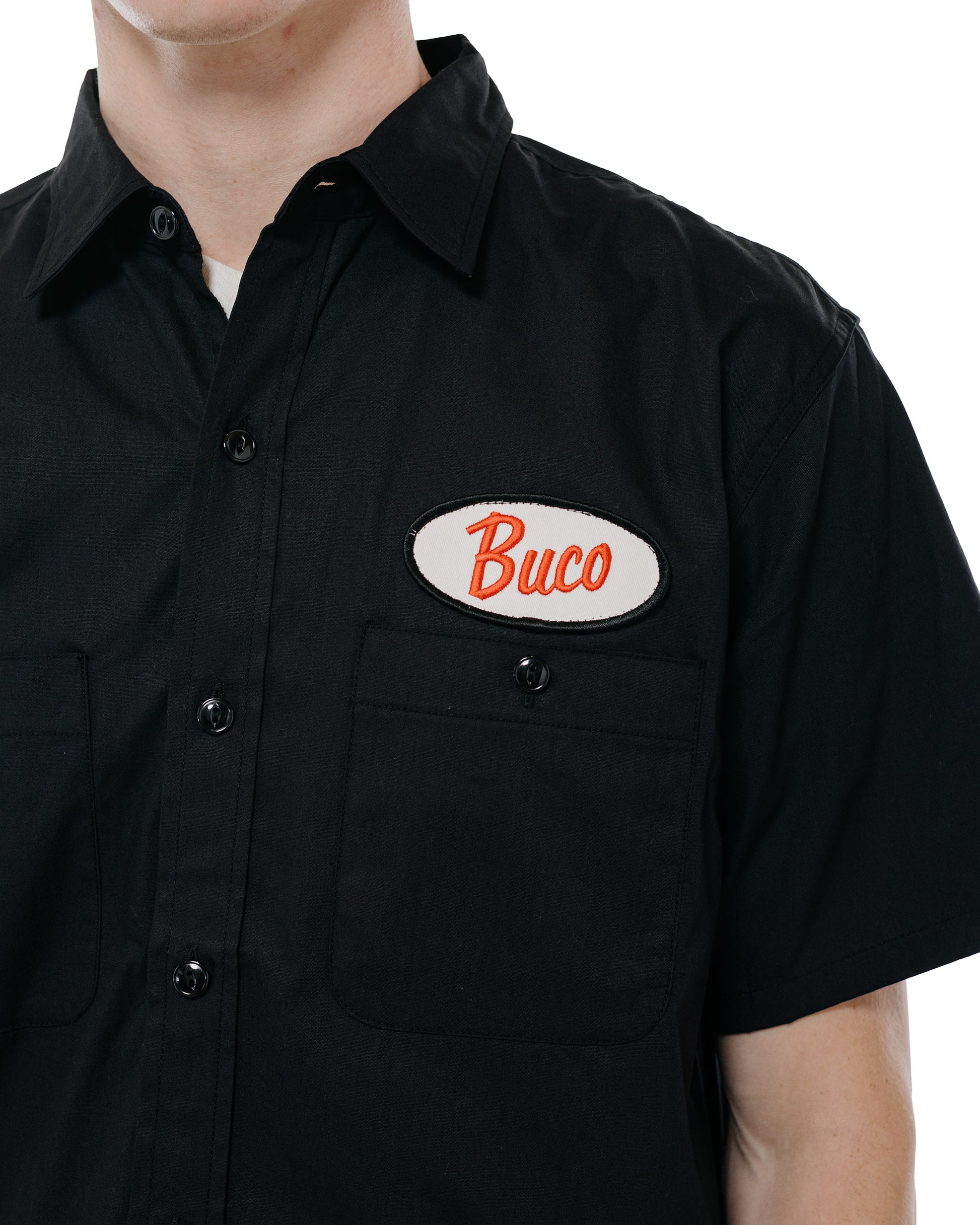 The Real McCoy's BS26001 Buco Workshirt S/S / Look At How Buco Did It! Black