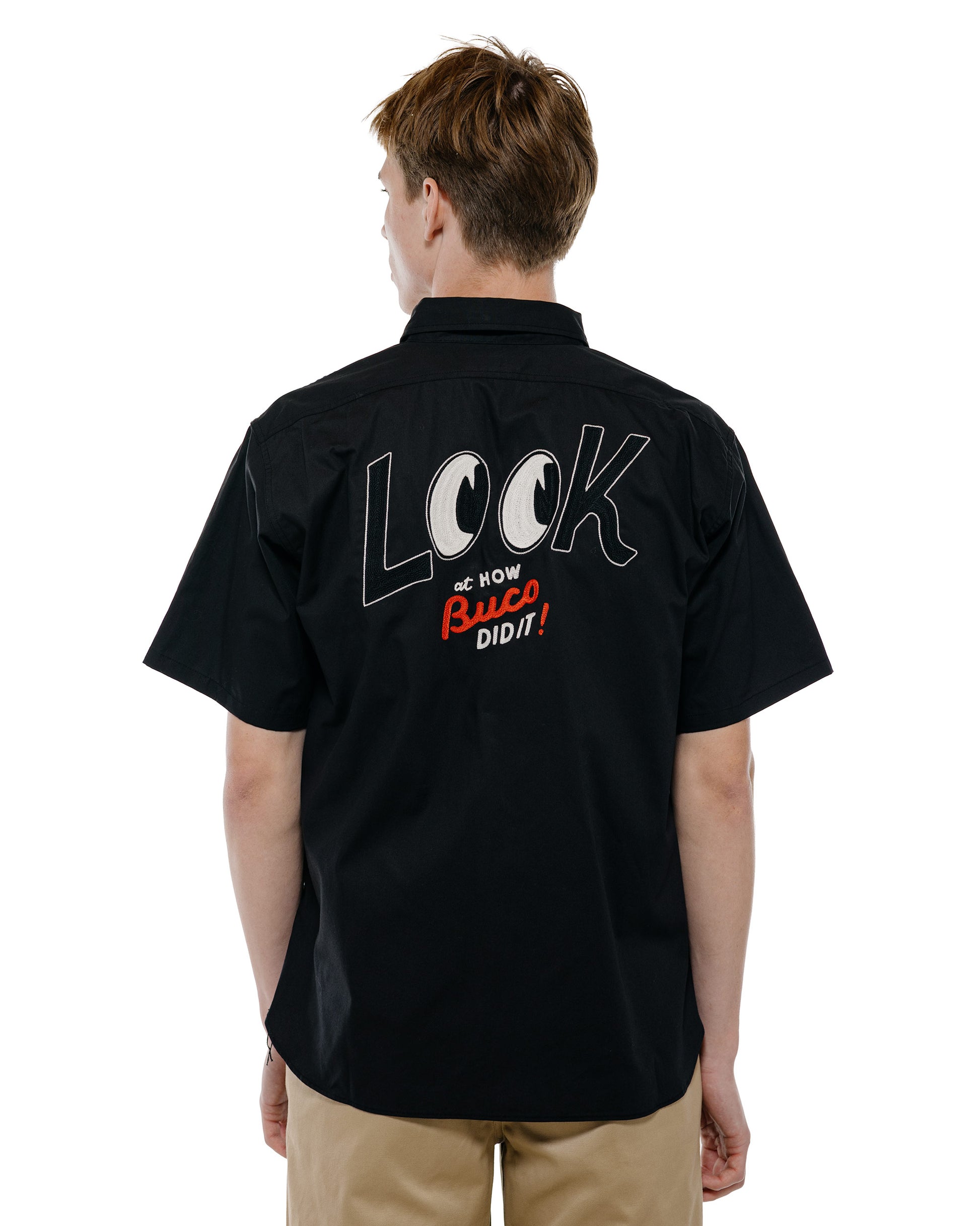 The Real McCoy's BS26001 Buco Workshirt S/S / Look At How Buco Did It! Black