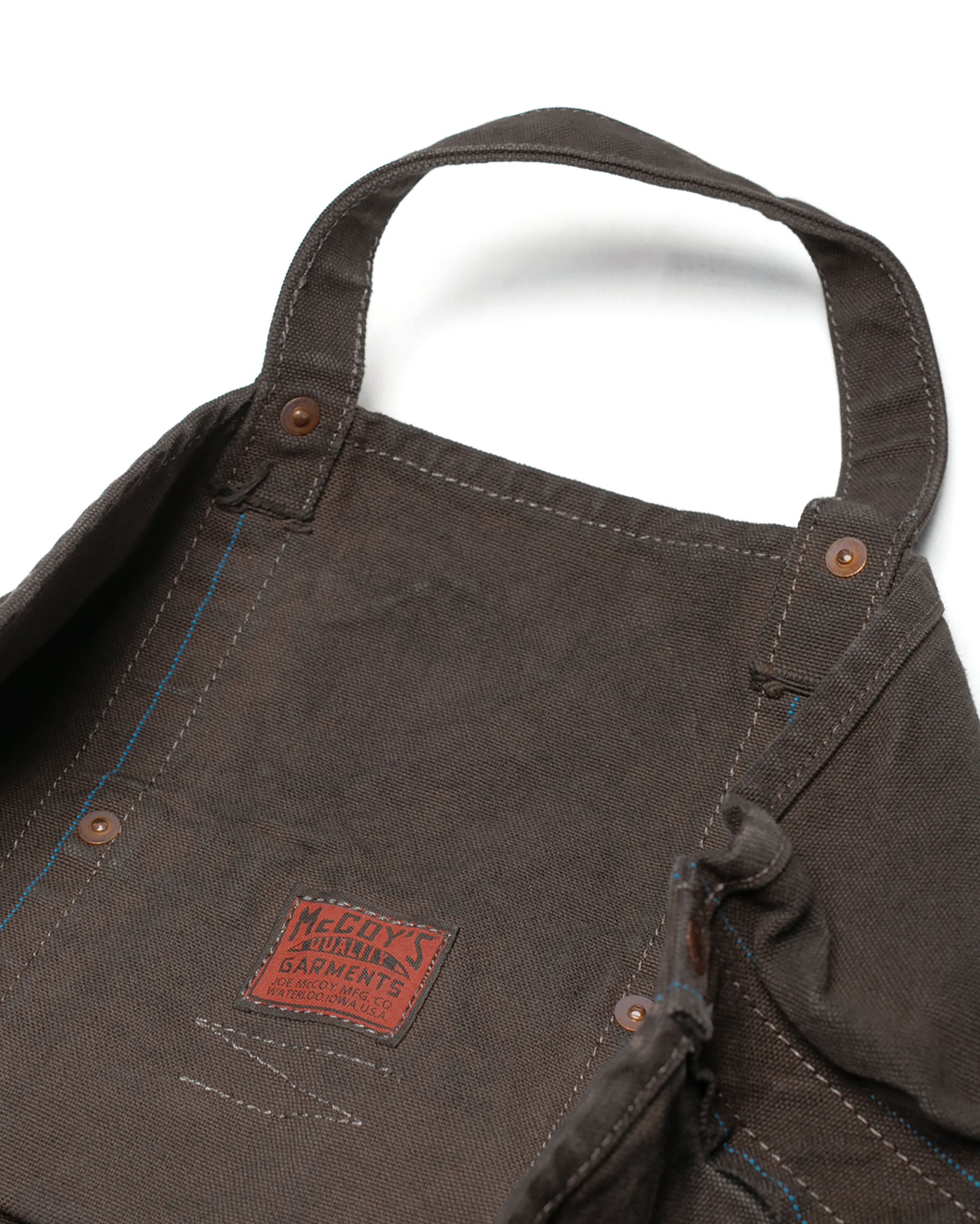 The Real McCoy's MA22010 Coal Tote (Over-Dyed) Chale detail