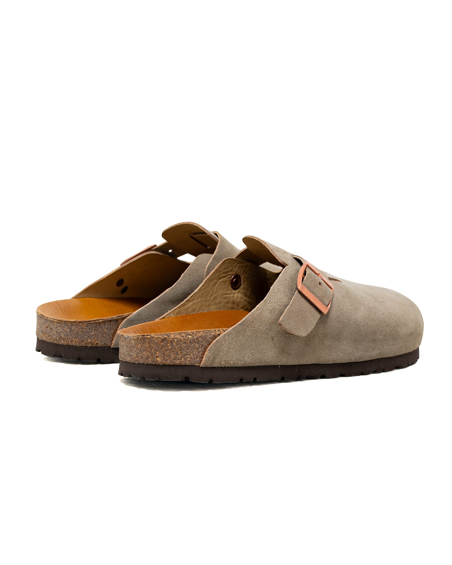 The Real McCoy's MA23012 Leather Foot-Support Clogs Taupe