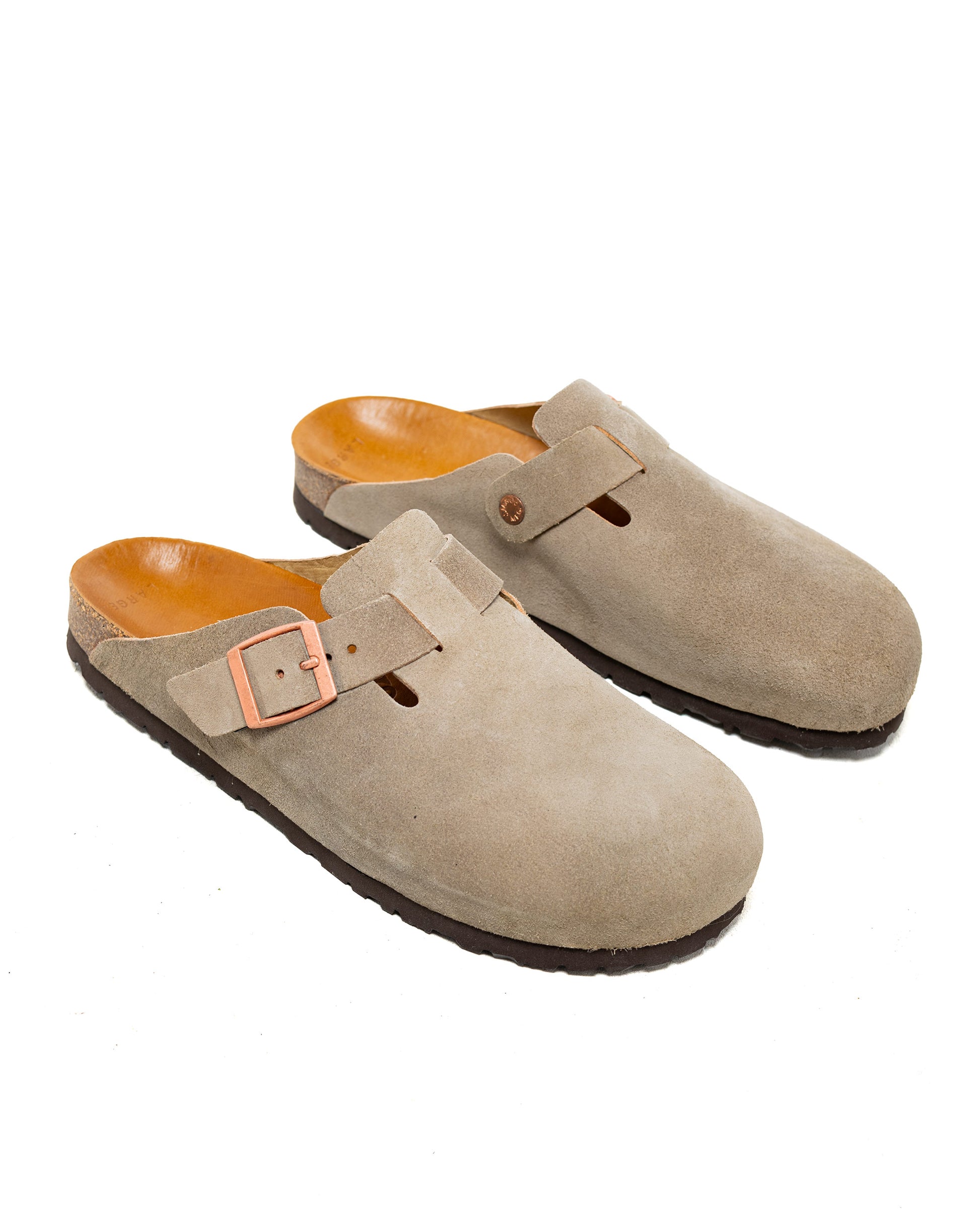 The Real McCoy's MA23012 Leather Foot-Support Clogs Taupe