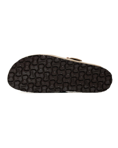 The Real McCoy's MA23012 Leather Foot-Support Clogs Taupe