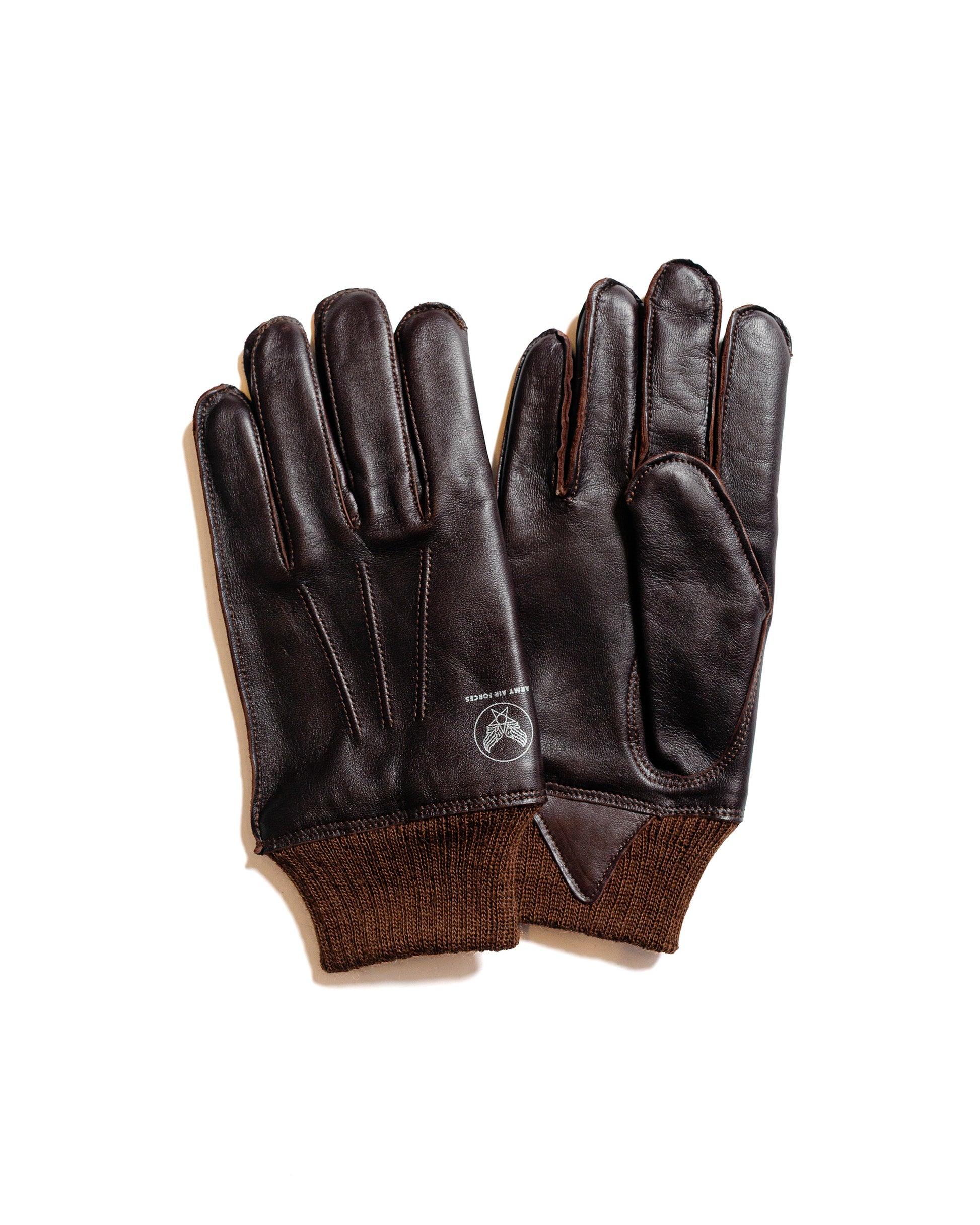 lost & found The Real McCoy's The Real McCoy's MA24101 A-10 Gloves, Flying Winter Seal Brown