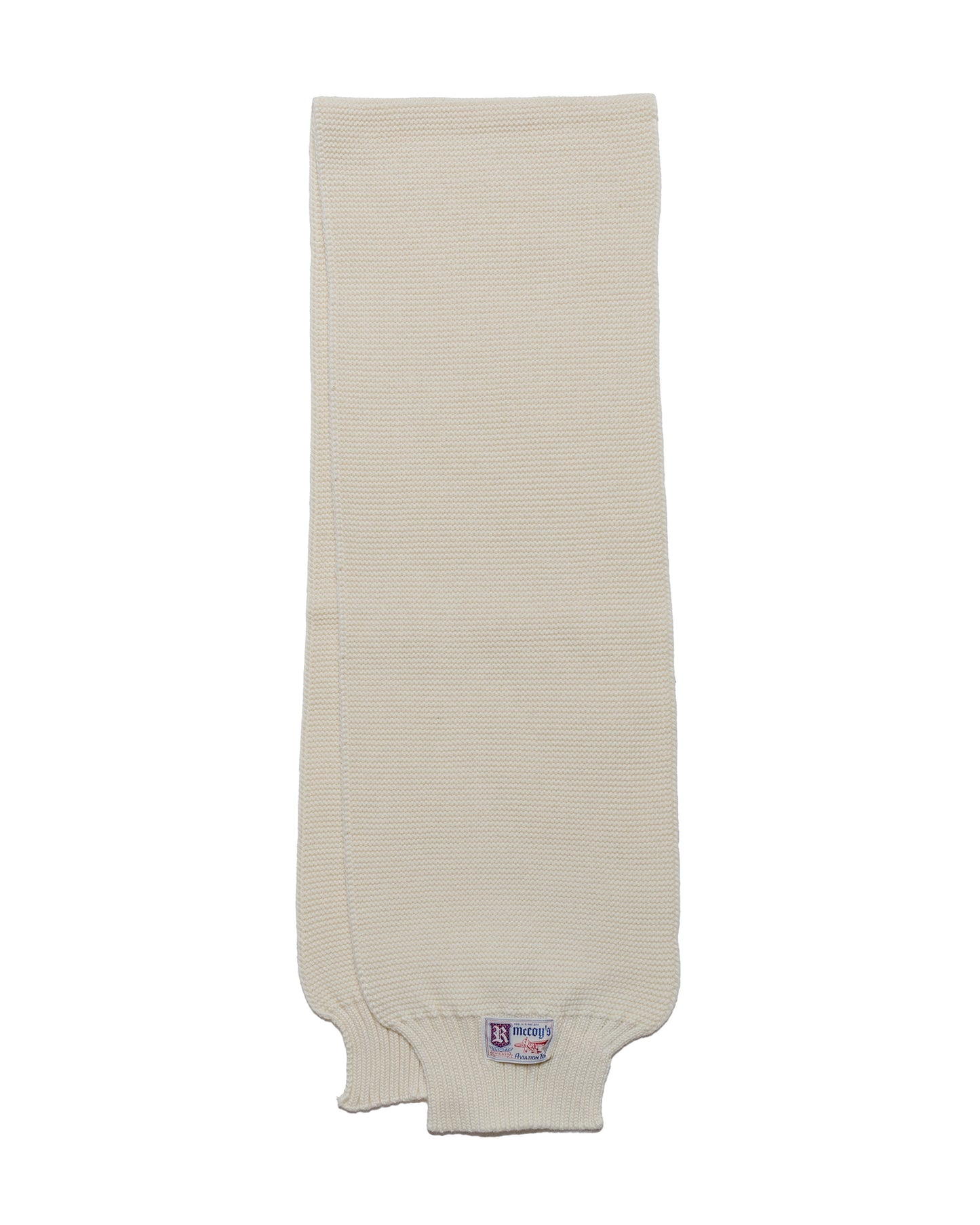lost & found The Real McCoy's The Real McCoy's MA24103 Scarf, Wool-Knit Ecru