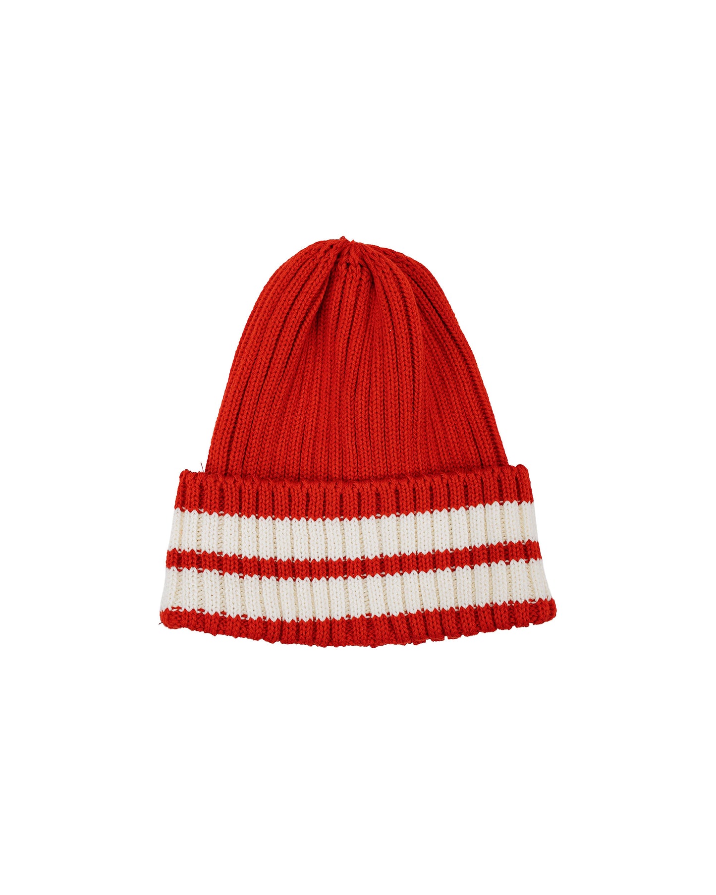 lost & found The Real McCoy's The Real McCoy's MA26015 Striped Cotton Knit Cap Red