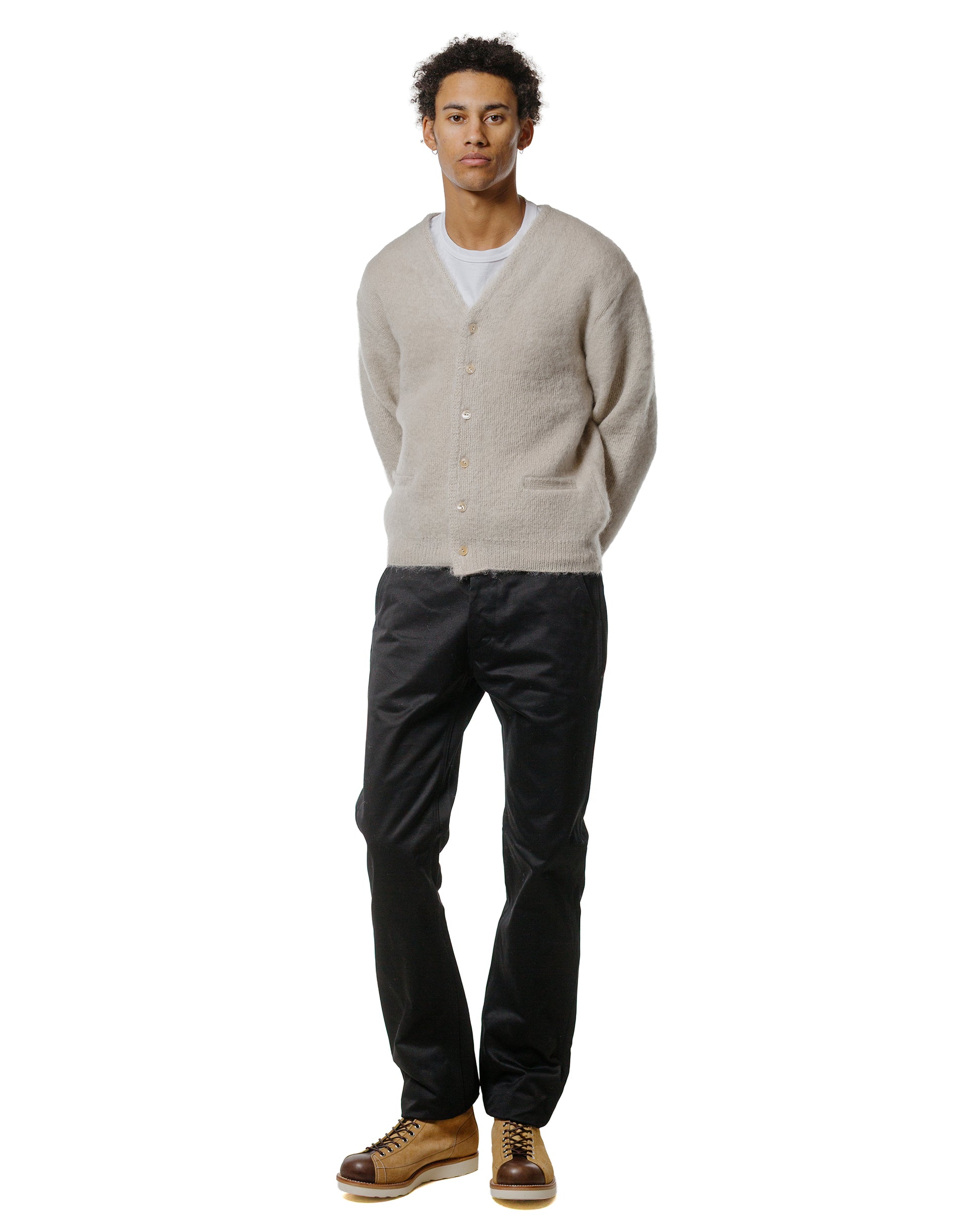 lost & found The Real McCoy's The Real McCoy's MC19103 JM Mohair Cardigan Beige