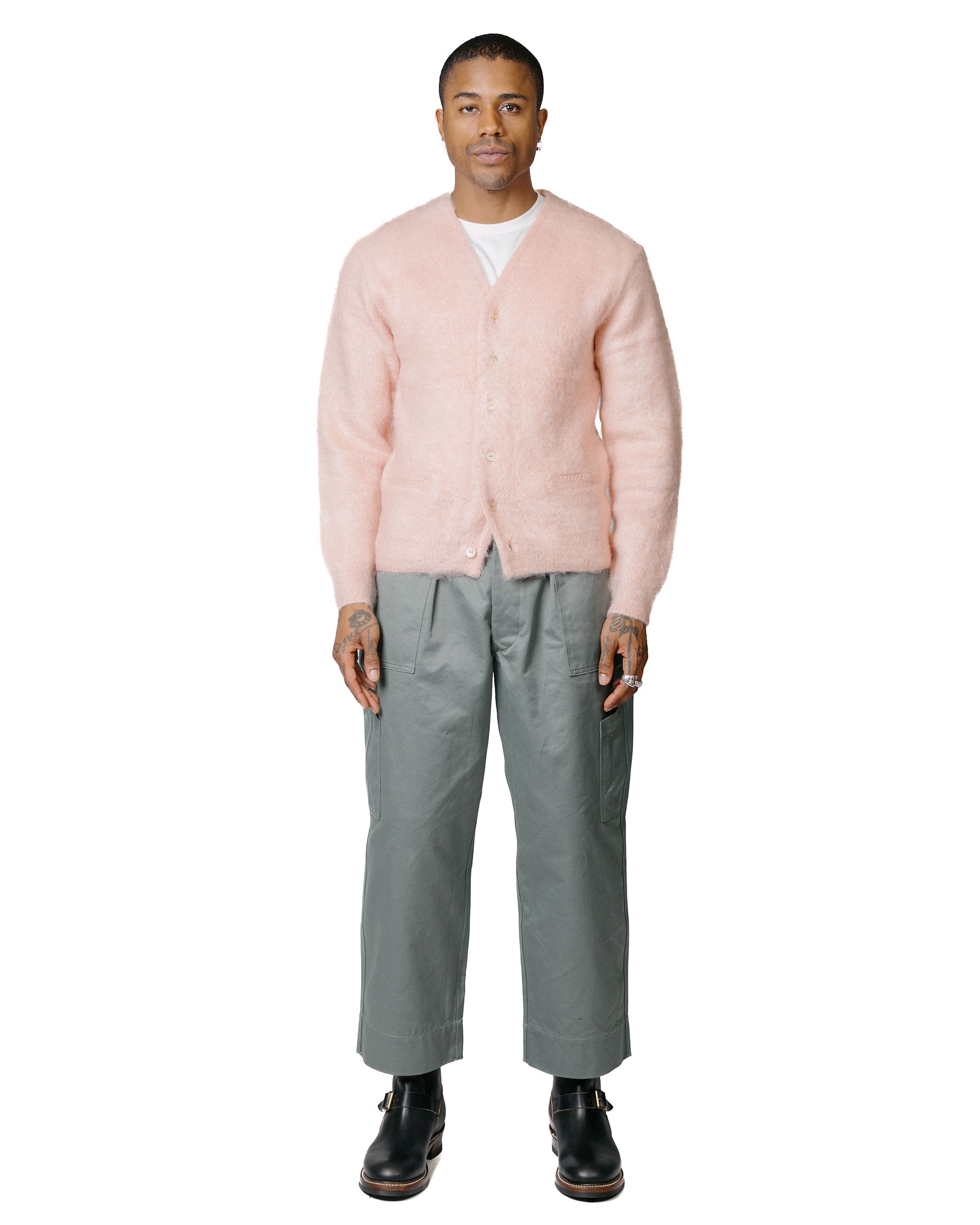 lost & found The Real McCoy's The Real McCoy's MC19103 JM Mohair Cardigan Flamingo