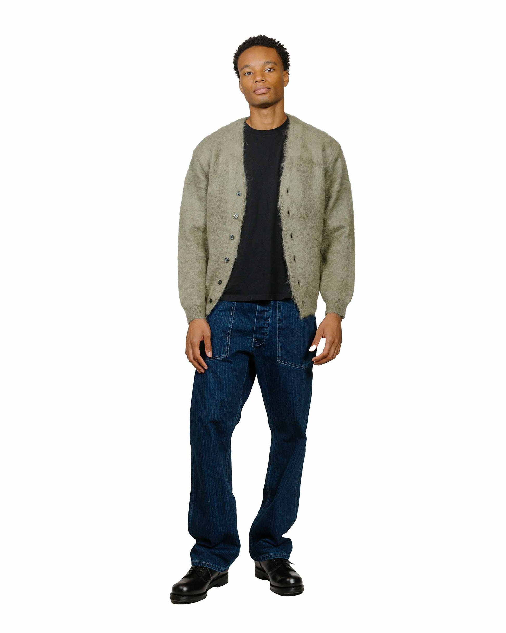 lost & found The Real McCoy's The Real McCoy's MC19103 JM Mohair Cardigan Mint