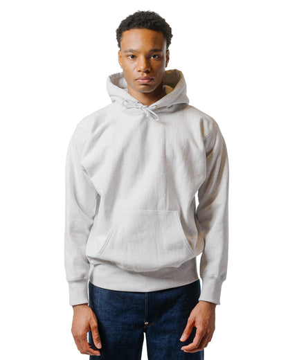 lost & found The Real McCoy's The Real McCoy's MC20113 Heavyweight Hooded Sweatshirt Silver Grey
