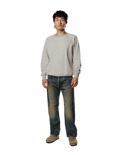 lost & found The Real McCoy's The Real McCoy's MC21018 9oz. Loopwheel Raglan Sleeve Sweatshirt Ash Grey