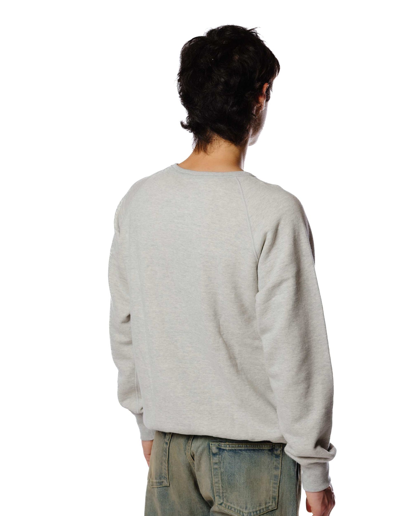 lost & found The Real McCoy's The Real McCoy's MC21018 9oz. Loopwheel Raglan Sleeve Sweatshirt Ash Grey