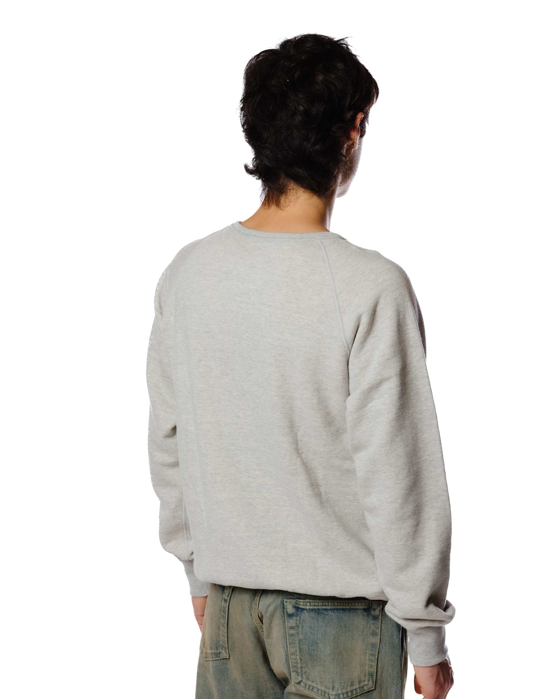 lost & found The Real McCoy's The Real McCoy's MC21018 9oz. Loopwheel Raglan Sleeve Sweatshirt Ash Grey