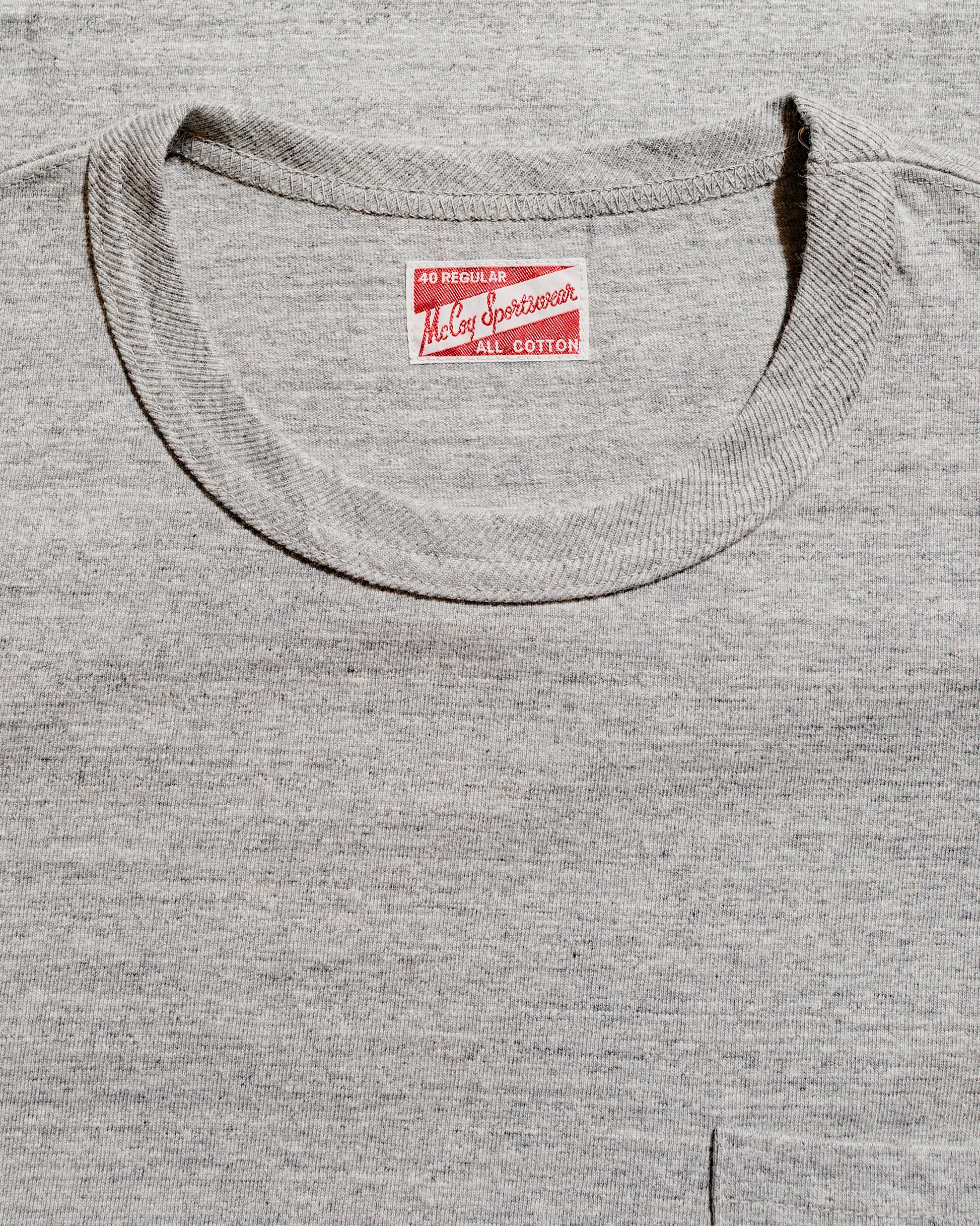 lost & found The Real McCoy's The Real McCoy's MC22006 Pocket Tee Gray