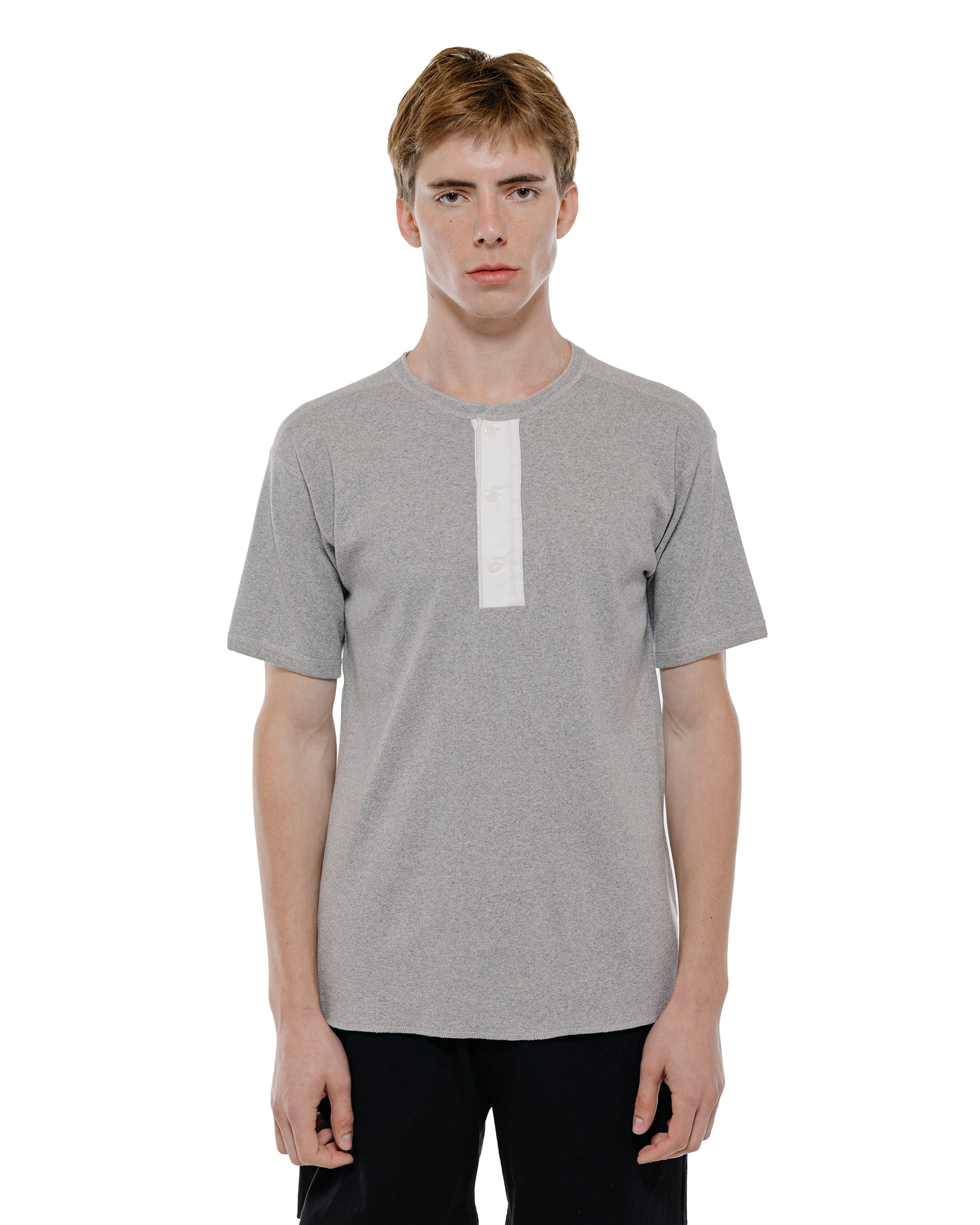 The Real McCoy's MC23022 Union Henley Undershirt S/S Medium Grey