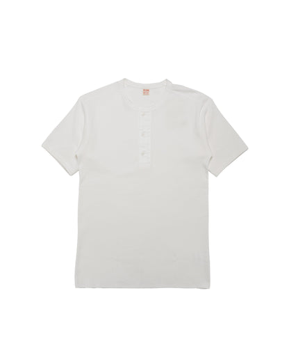 The Real McCoy's MC23022 Union Henley Undershirt S/S White