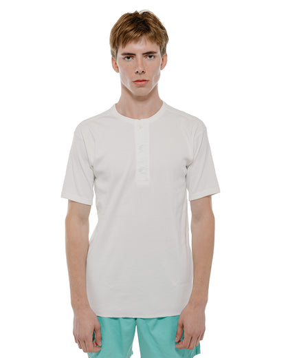 The Real McCoy's MC23022 Union Henley Undershirt S/S White