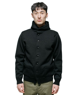 The Real McCoy's MC23107 30s Hooded Knit Sweater Black model front
