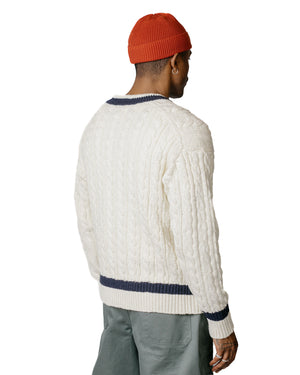 The Real McCoy's MC23108 Tilden Knit Sweater Milk model back