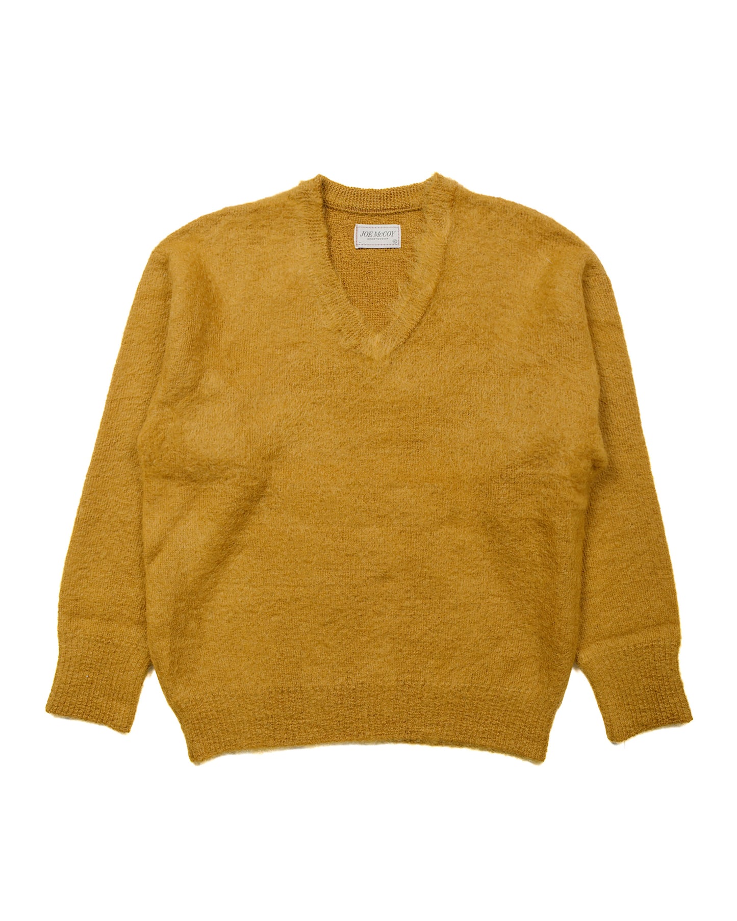 lost & found The Real McCoy's The Real McCoy's MC23109 JM Mohair V-Neck Sweater Mustard