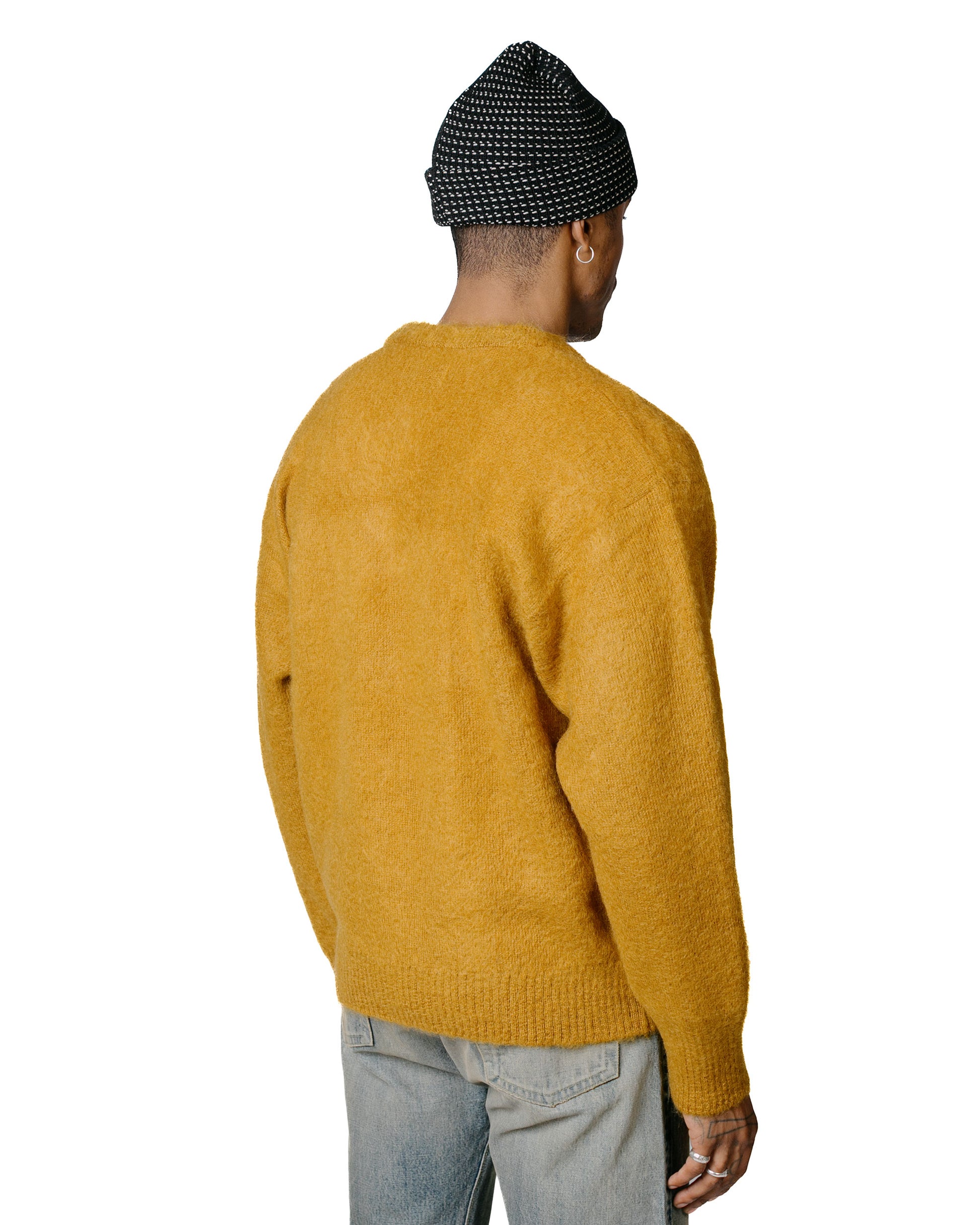 lost & found The Real McCoy's The Real McCoy's MC23109 JM Mohair V-Neck Sweater Mustard