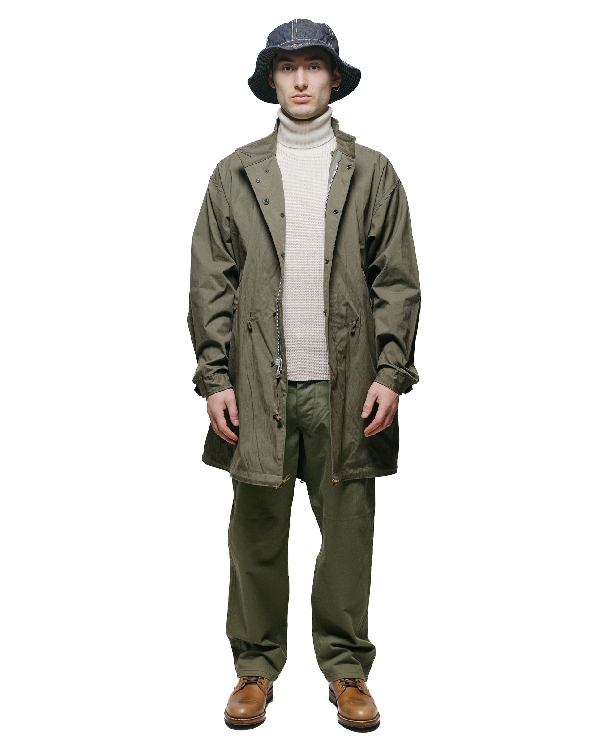 lost & found The Real McCoy's The Real McCoy's MC23110 High Neck Thermal Shirt Ecru