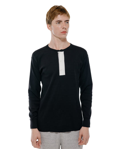 The Real McCoy's MC23111 Union Henley Undershirt L/S Black