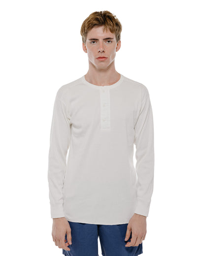 The Real McCoy's MC23111 Union Henley Undershirt L/S White