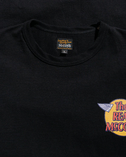 lost & found The Real McCoy's The Real McCoy's MC24003 The Real McCoy's Logo Tee L/S Black