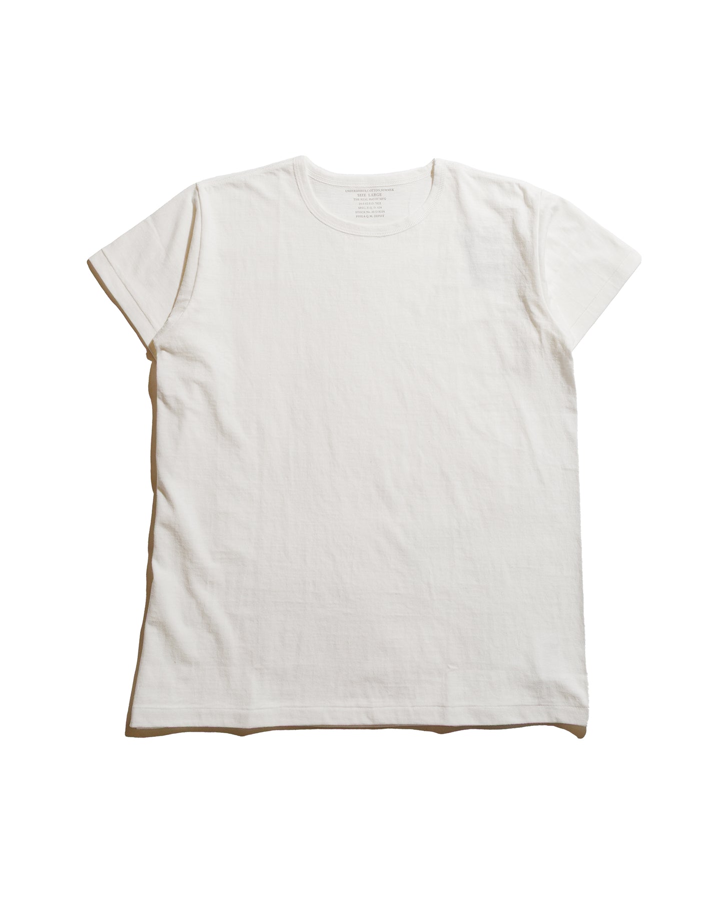 lost & found The Real McCoy's The Real McCoy's MC24014 Undershirt, Cotton, Summer White