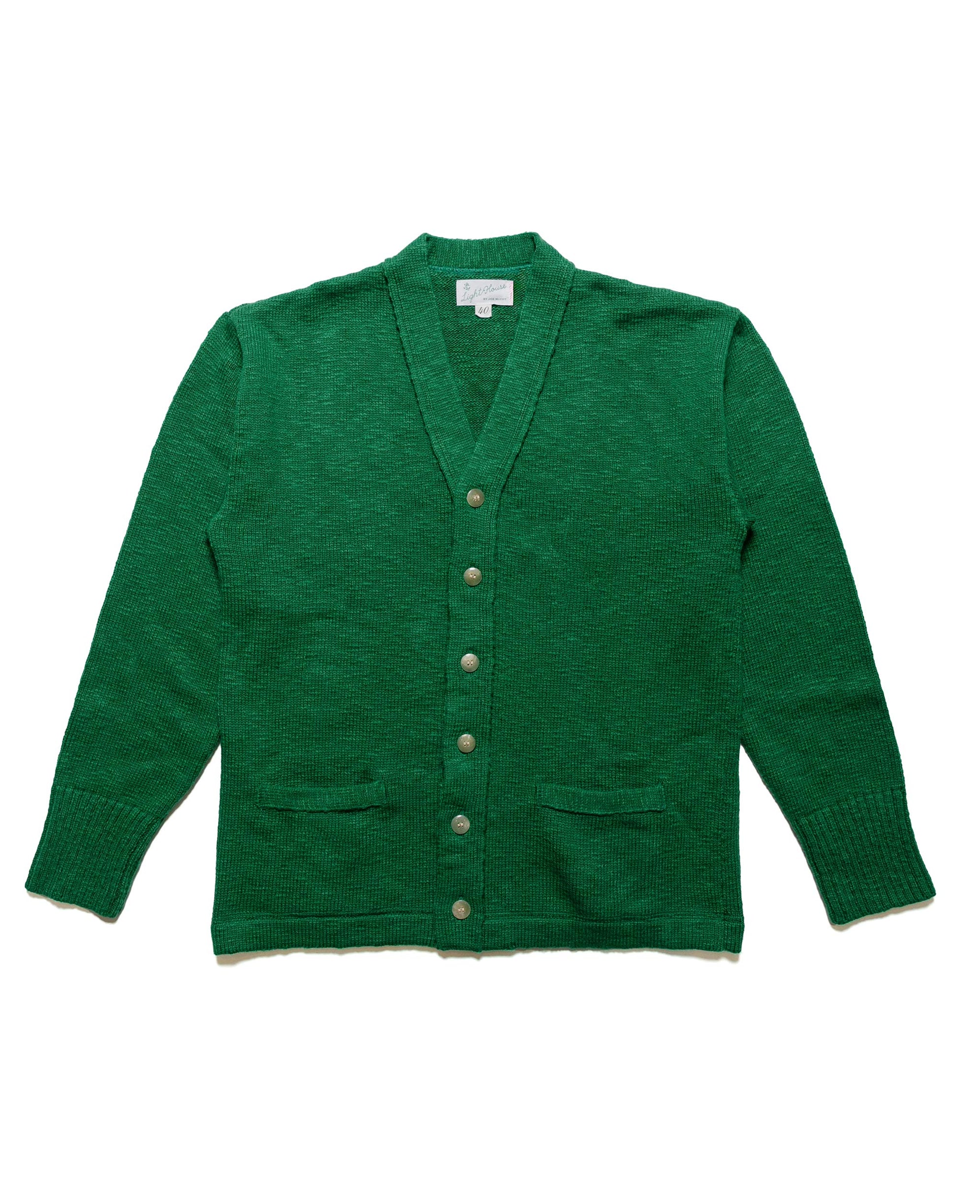 The Real McCoy's MC24016 Cotton Summer Cardigan Green