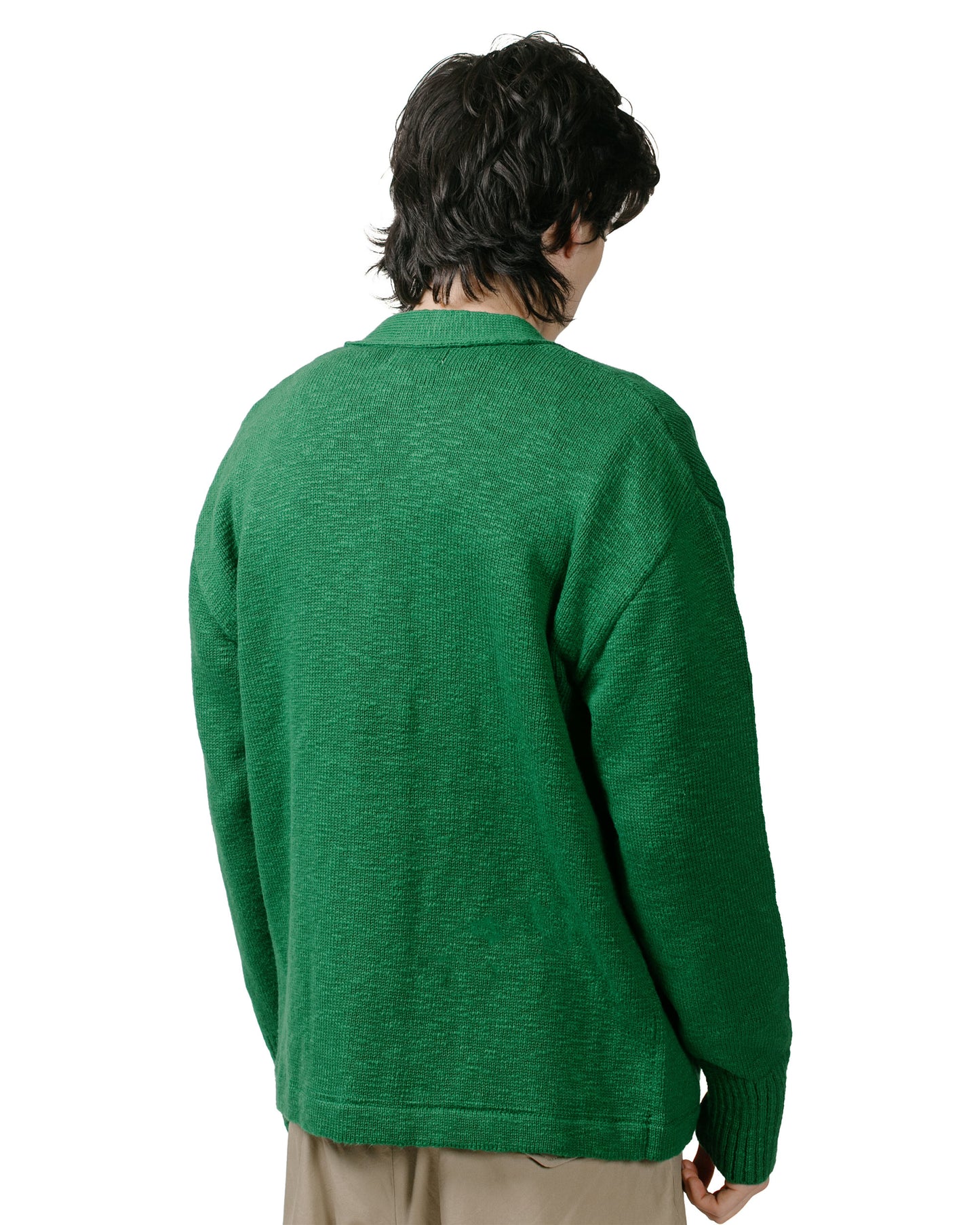 The Real McCoy's MC24016 Cotton Summer Cardigan Green model back