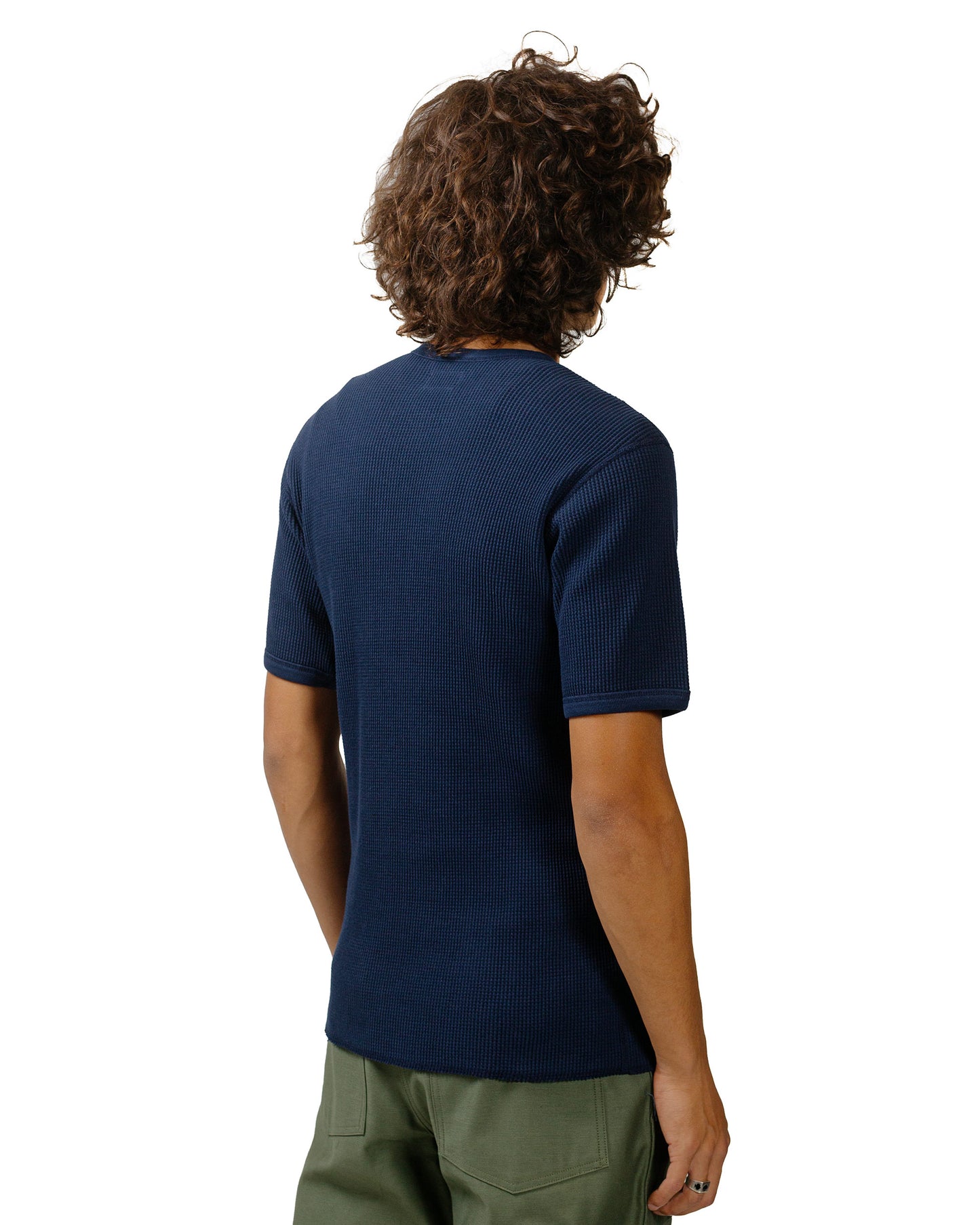 lost & found The Real McCoy's The Real McCoy's MC24018 Waffle Thermal Shirt S/S Navy