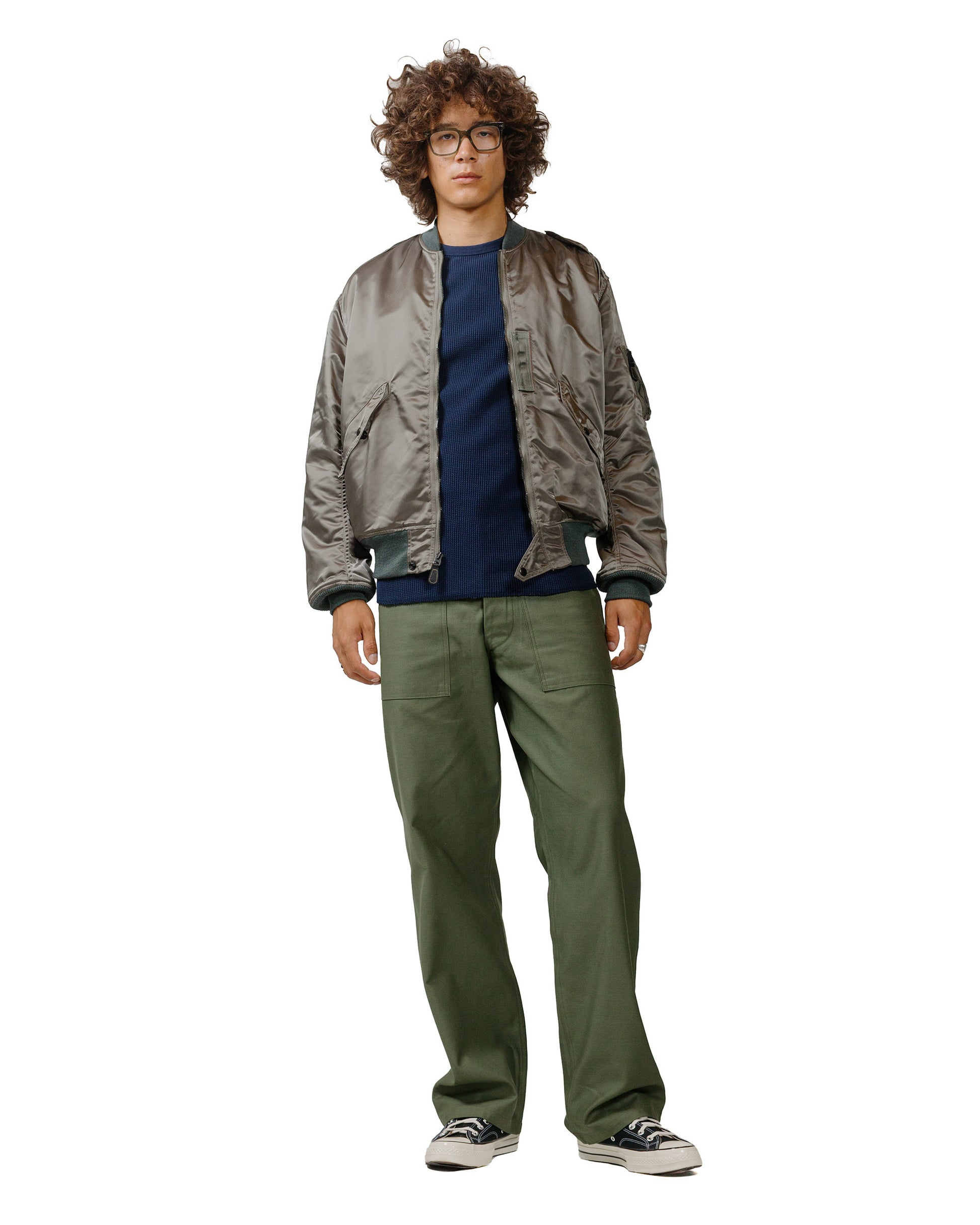 lost & found The Real McCoy's The Real McCoy's MC24018 Waffle Thermal Shirt S/S Navy