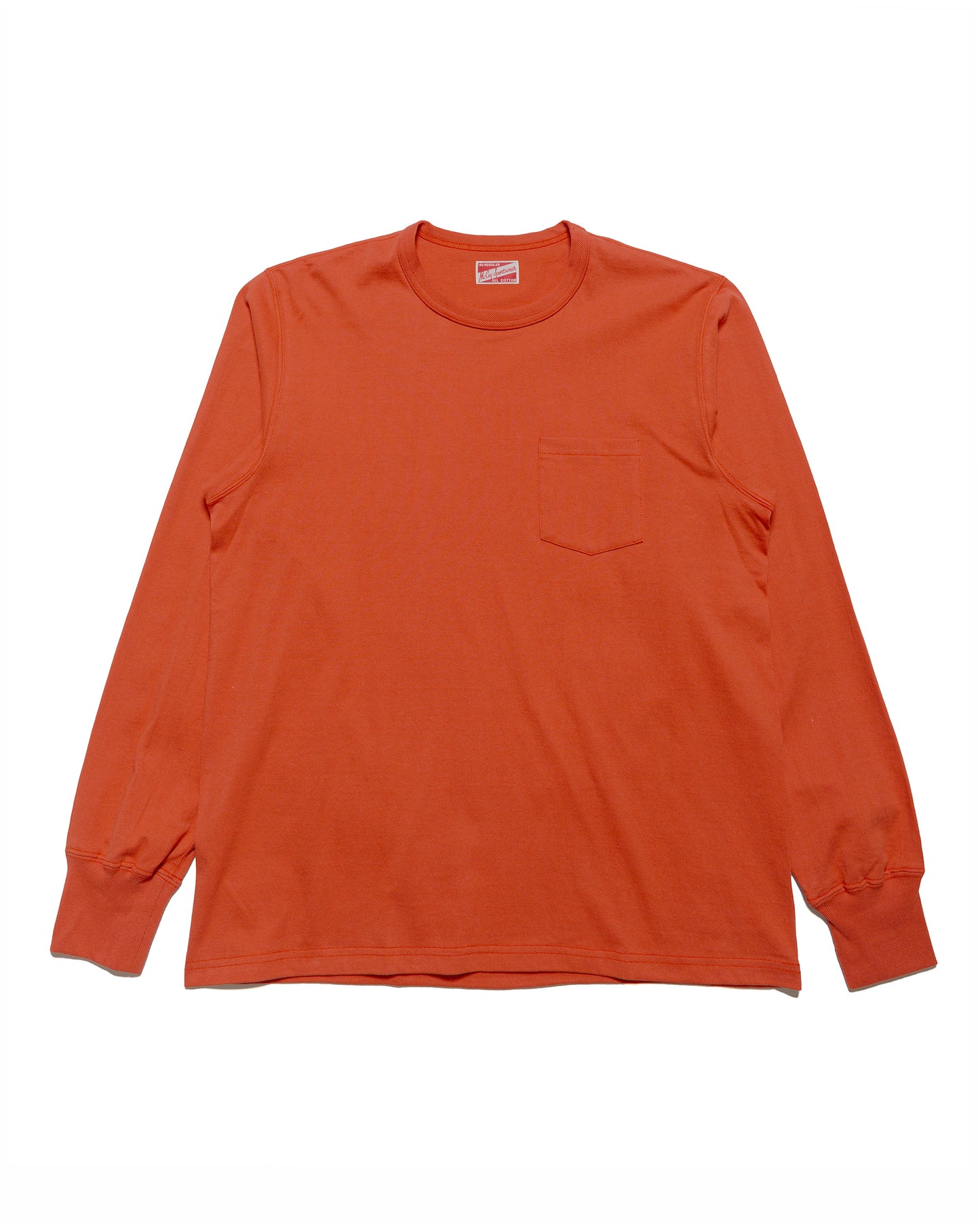lost & found The Real McCoy's The Real McCoy's MC24019 Pocket Tee L/S Scarlet