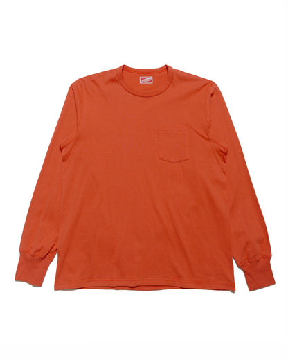 lost & found The Real McCoy's The Real McCoy's MC24019 Pocket Tee L/S Scarlet