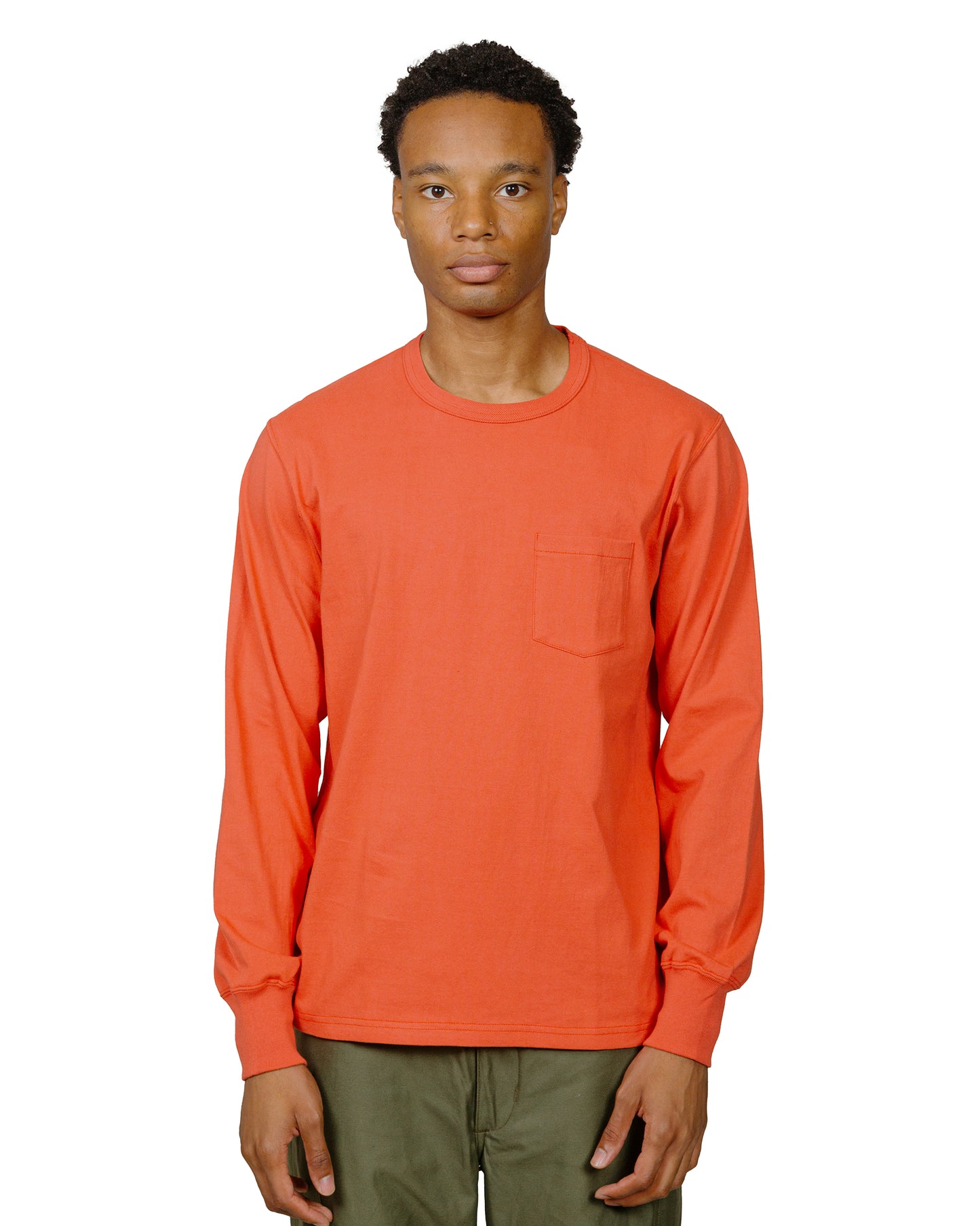 lost & found The Real McCoy's The Real McCoy's MC24019 Pocket Tee L/S Scarlet