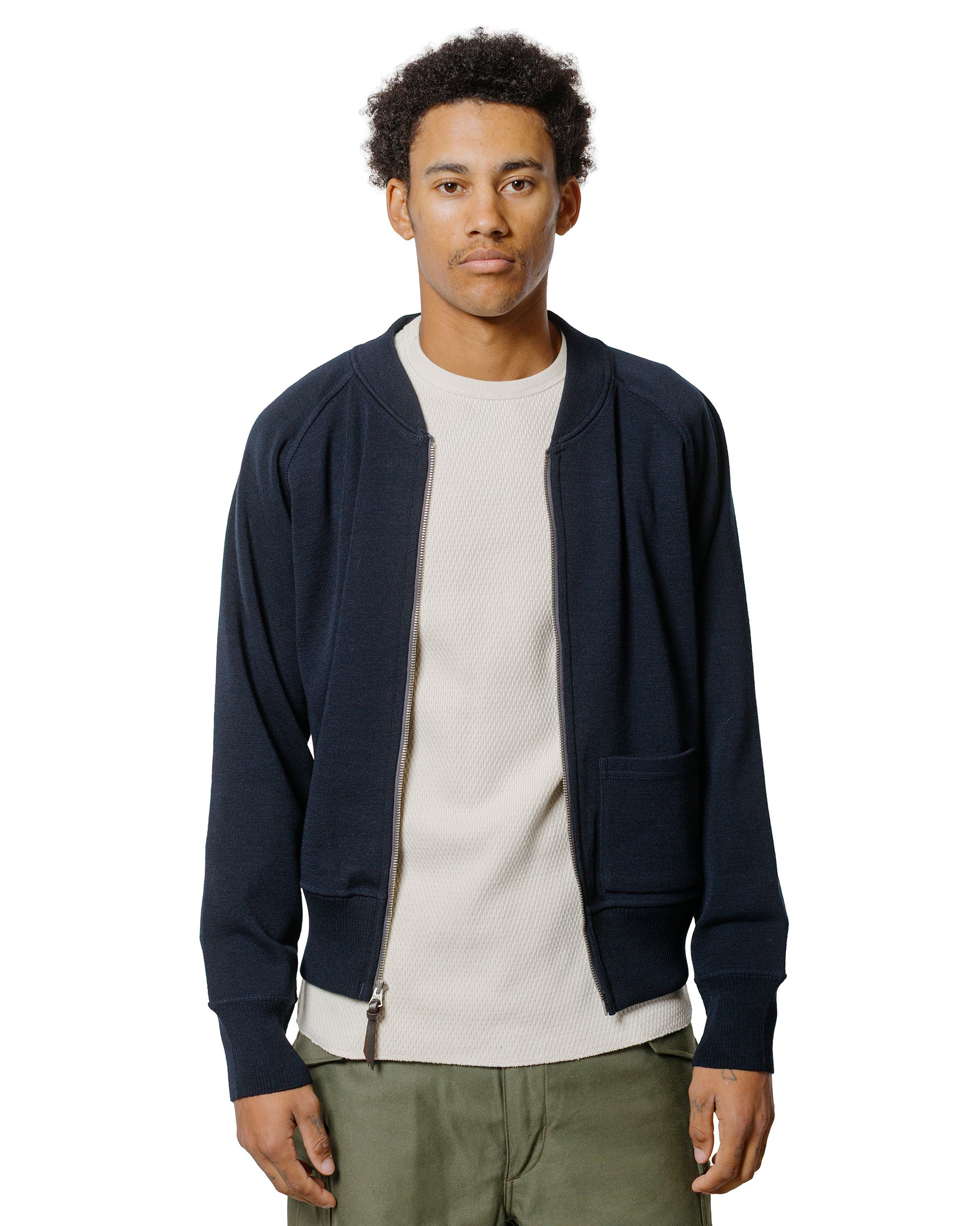lost & found The Real McCoy's The Real McCoy's MC24106 Winter Aviation Sweater Navy
