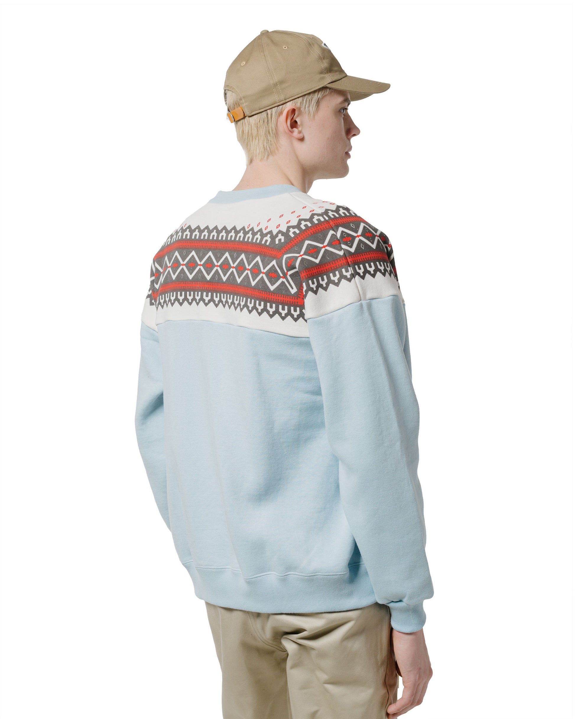 lost & found The Real McCoy's The Real McCoy's MC24112 Printed Snow Pattern F/Z Sweatshirt Saxe