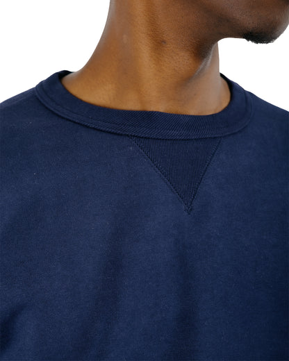 The Real McCoy’s MC24113 10 Oz. Loopwheel Crewneck Sweatshirt Navy