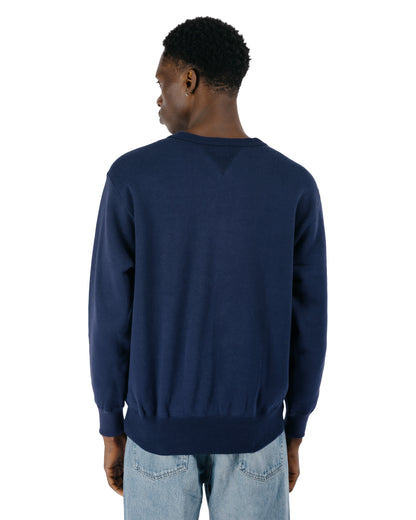 The Real McCoy’s MC24113 10 Oz. Loopwheel Crewneck Sweatshirt Navy