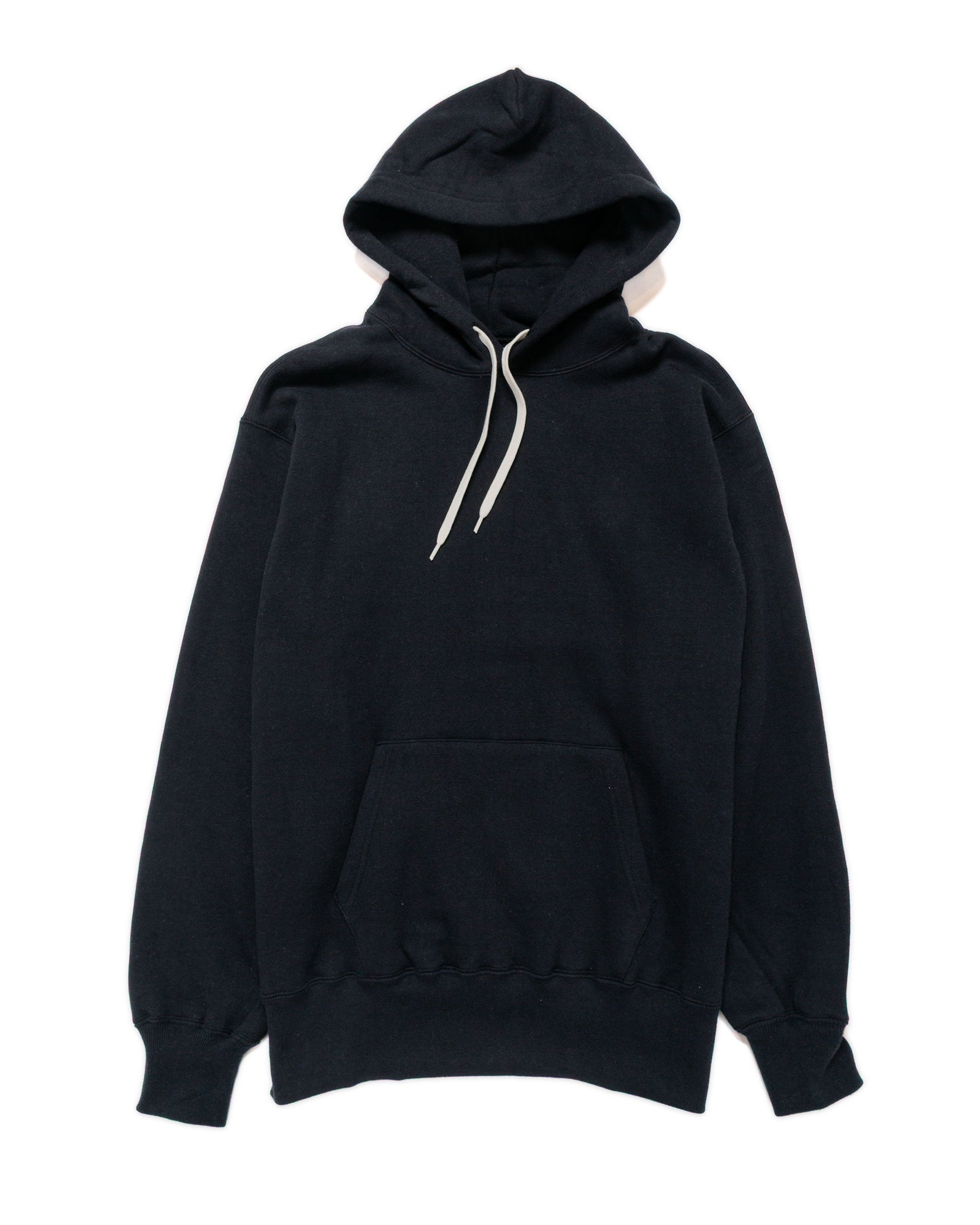 lost & found The Real McCoy's The Real McCoy's MC24114 10 Oz. Loopwheel Hooded Sweatshirt Black