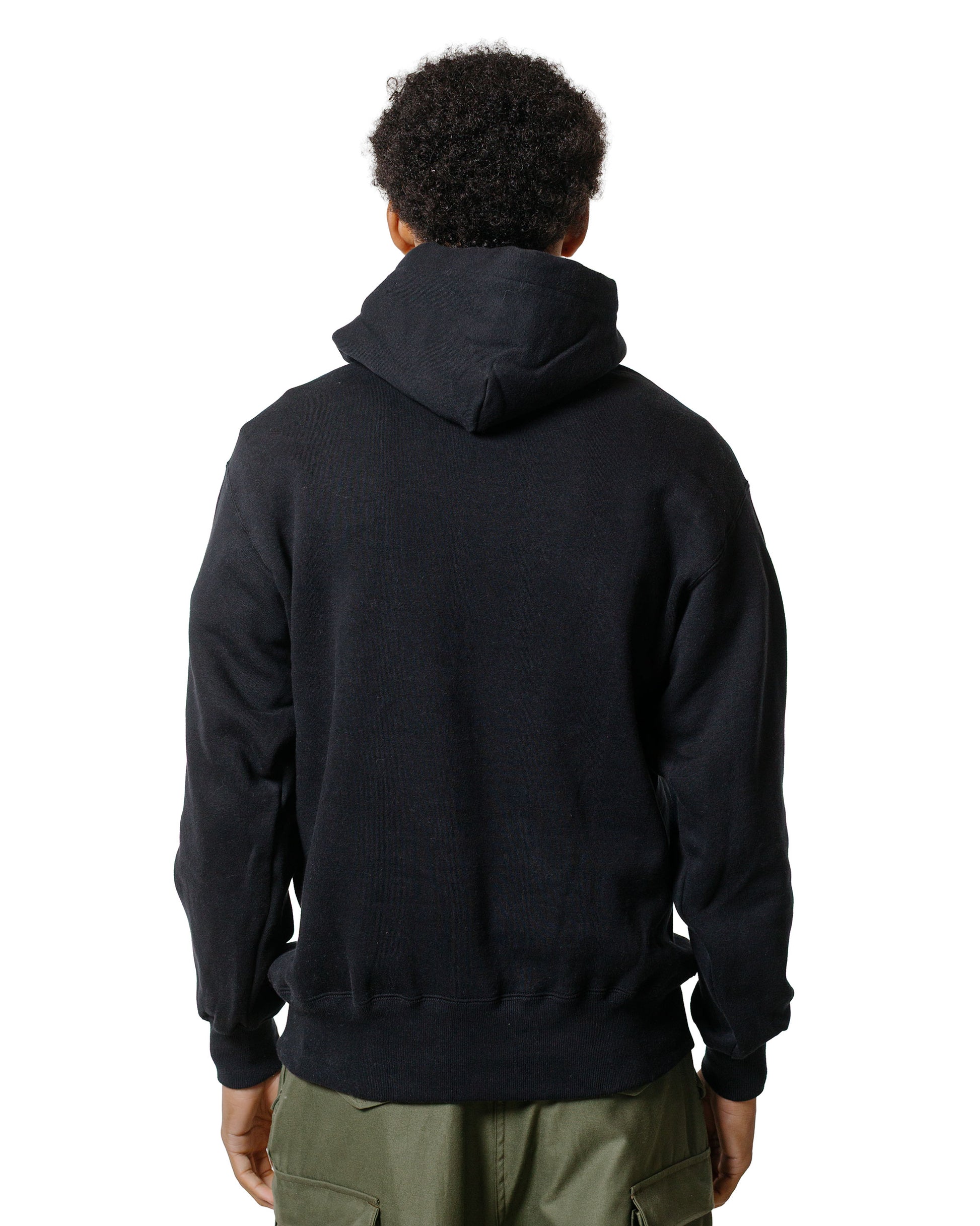 lost & found The Real McCoy's The Real McCoy's MC24114 10 Oz. Loopwheel Hooded Sweatshirt Black